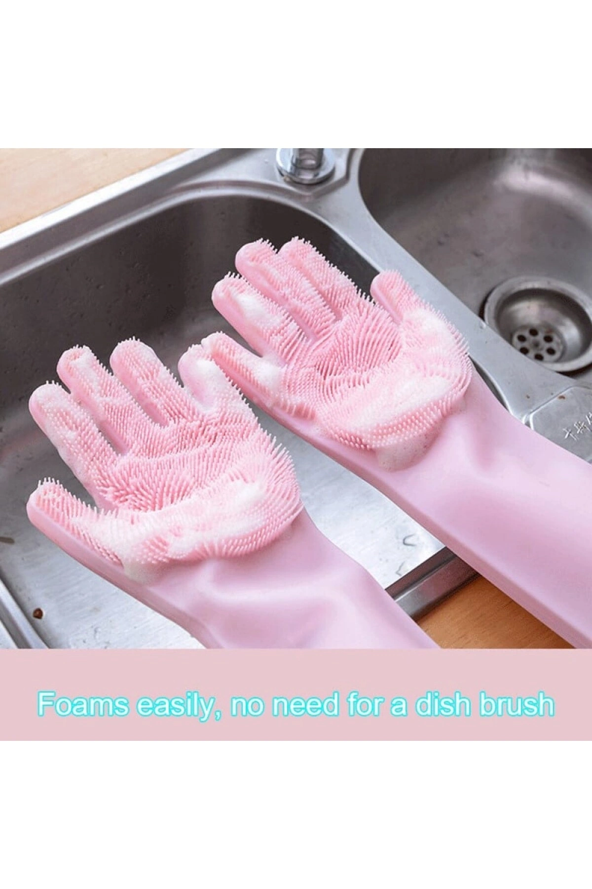 Sihirli Eldiven Çok Amaçlı Banyo Tuvalet Mutfak Bulaşık Temizleme Araç Yıkama Eldiveni 1 ÇİFT