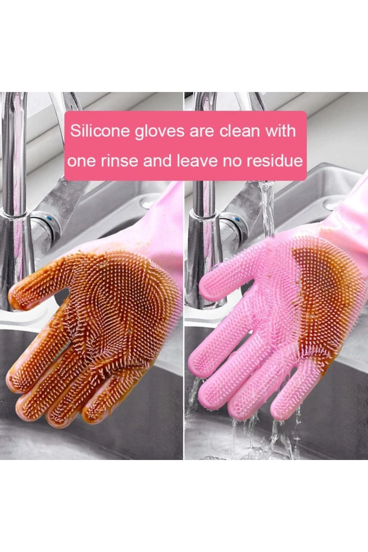 Sihirli Eldiven Çok Amaçlı Banyo Tuvalet Mutfak Bulaşık Temizleme Araç Yıkama Eldiveni 1 ÇİFT