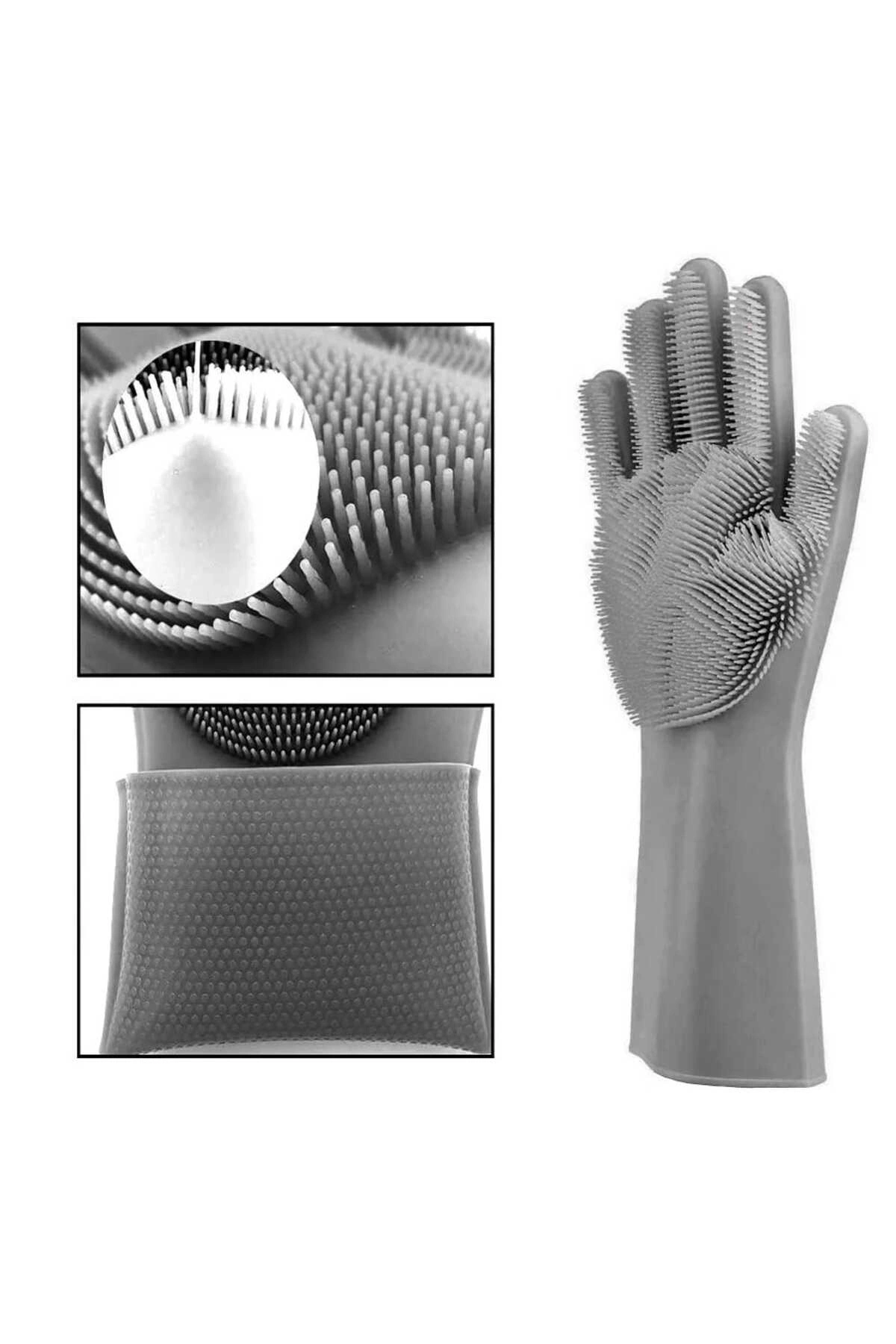 Sihirli Eldiven Çok Amaçlı Banyo Tuvalet Mutfak Bulaşık Temizleme Araç Yıkama Eldiveni 1 ÇİFT