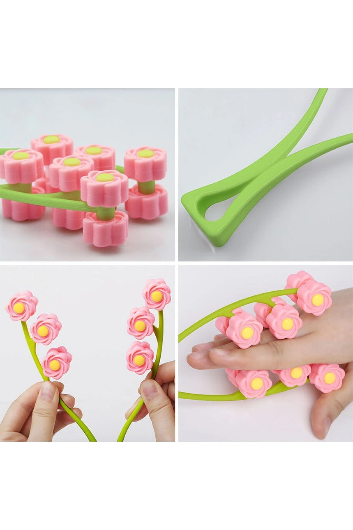 Yüz Masajı Boyun ve Yanak Kaldırma Aleti Manuel Kırışıklık Karşıtı Cilt Bakımı Masaj Aracı PEMBE