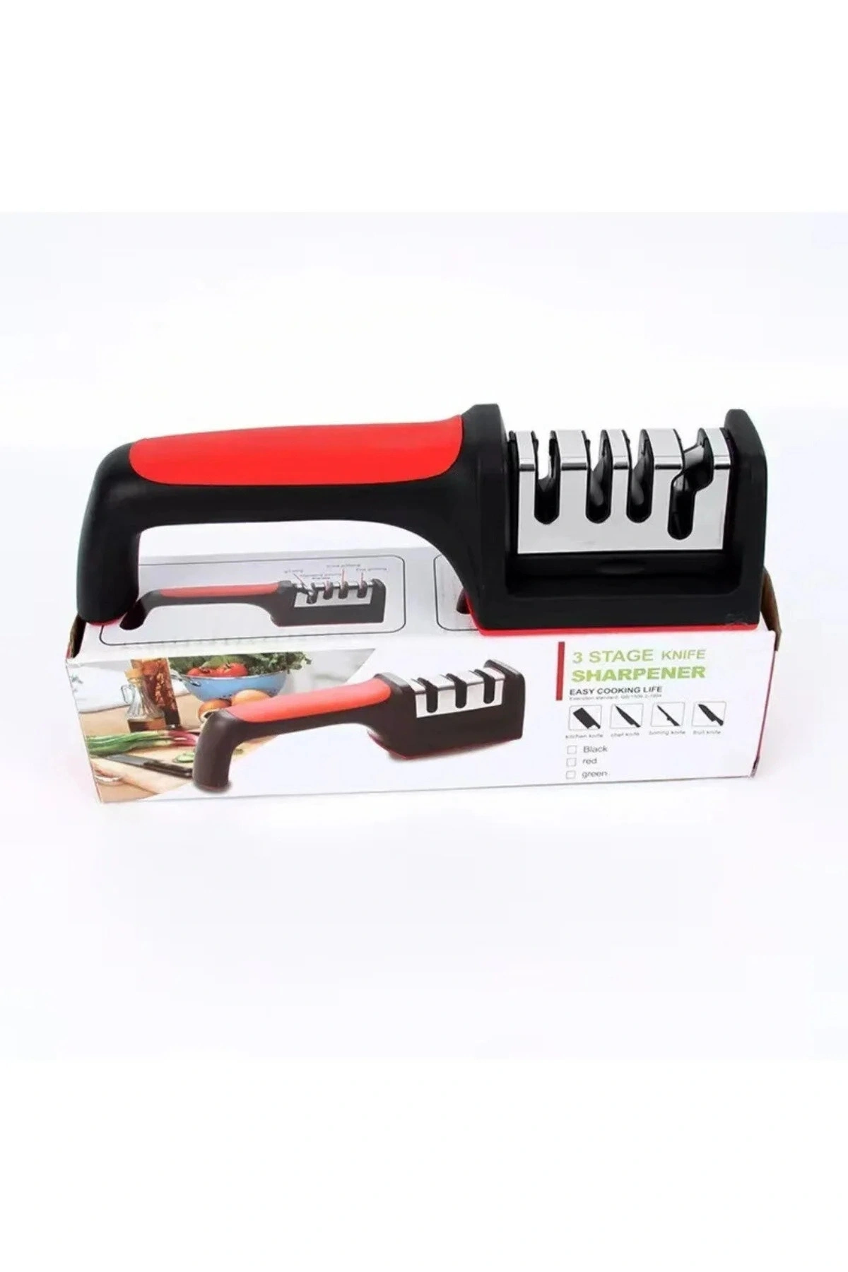 Profesyonel Bıçak Bileyici 3 Açılı Elmas Seramik Tungsten Çelik El Bıçakları Bileme