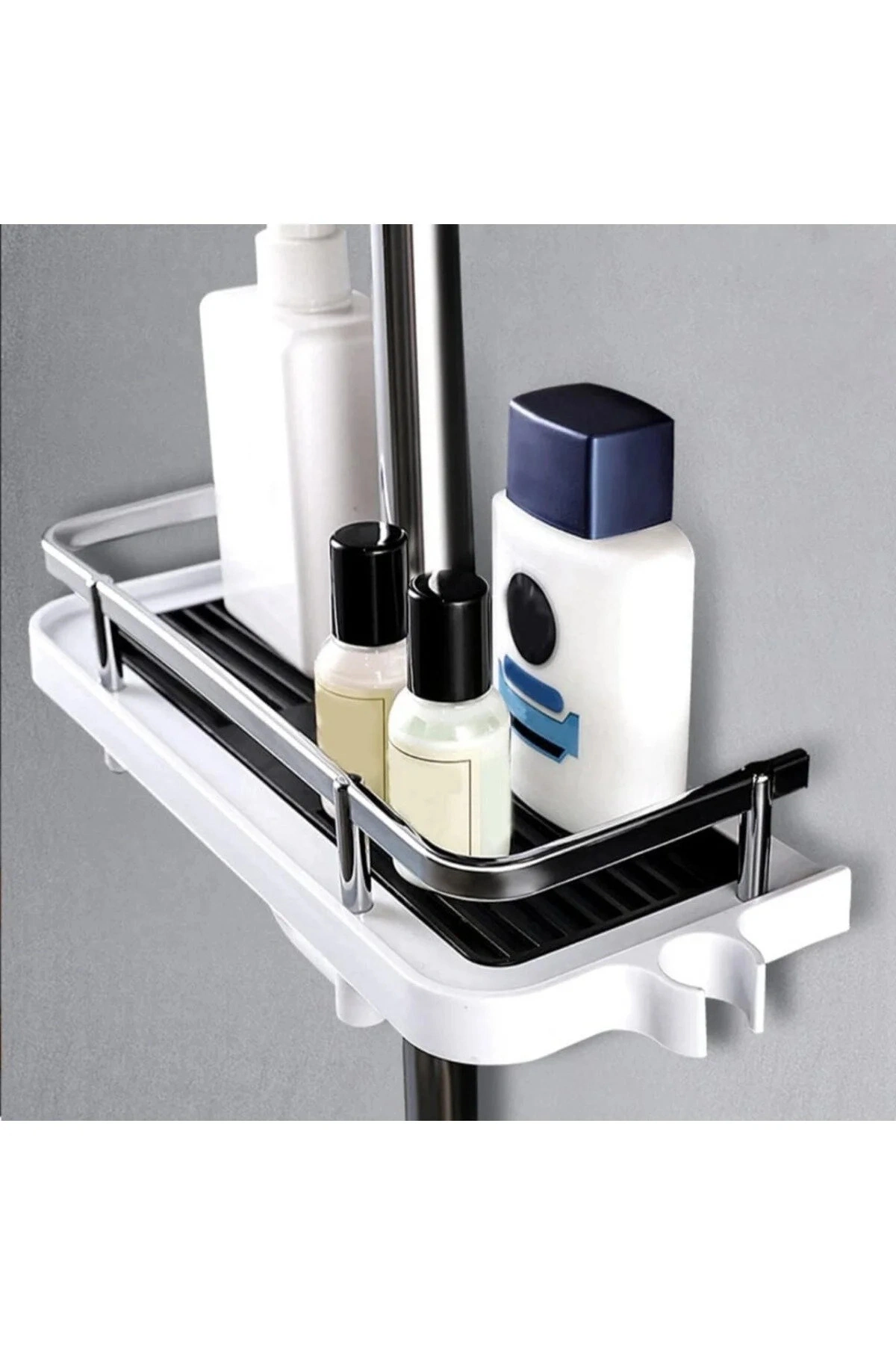 Banyo Rafı Tek Katlı Yapışkanlı Pratik Kurulumsuz Duvar Tipi Şampuan Sabun Organizeri