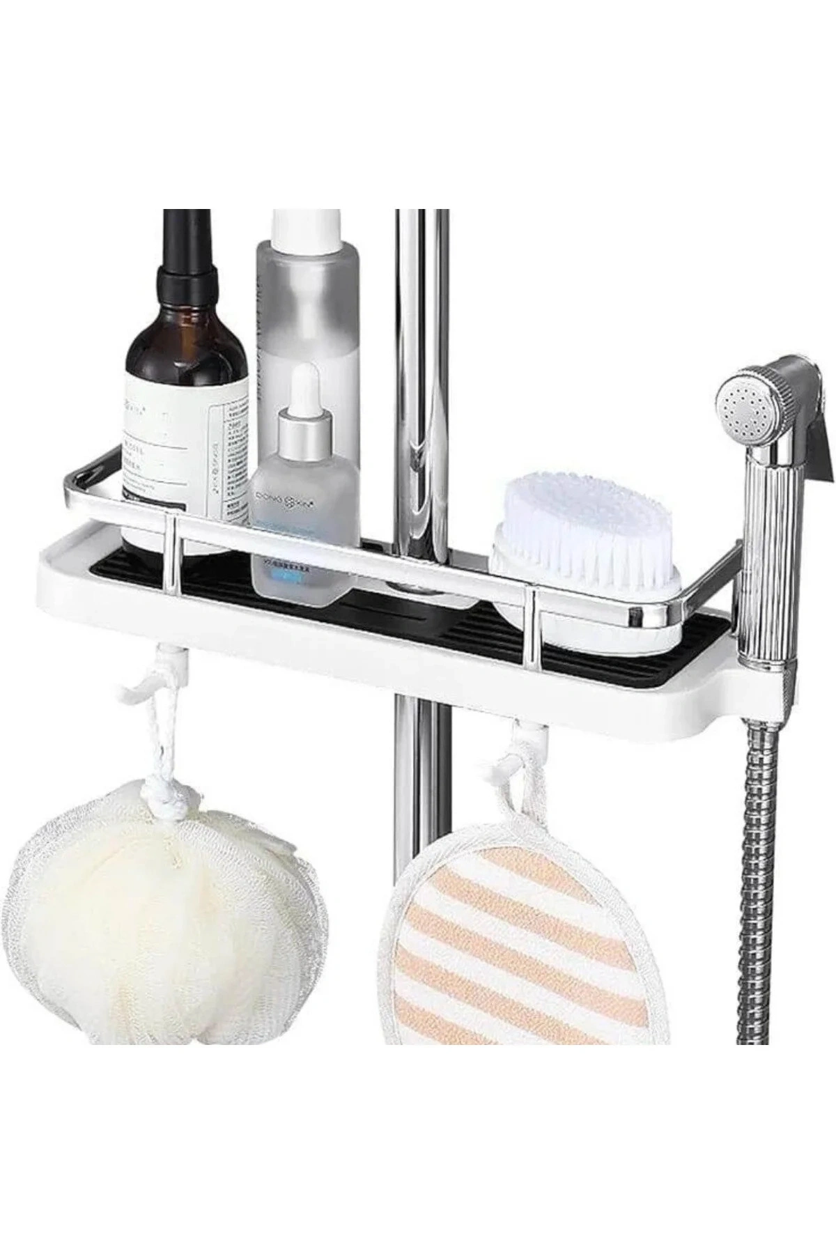 Banyo Rafı Tek Katlı Yapışkanlı Pratik Kurulumsuz Duvar Tipi Şampuan Sabun Organizeri