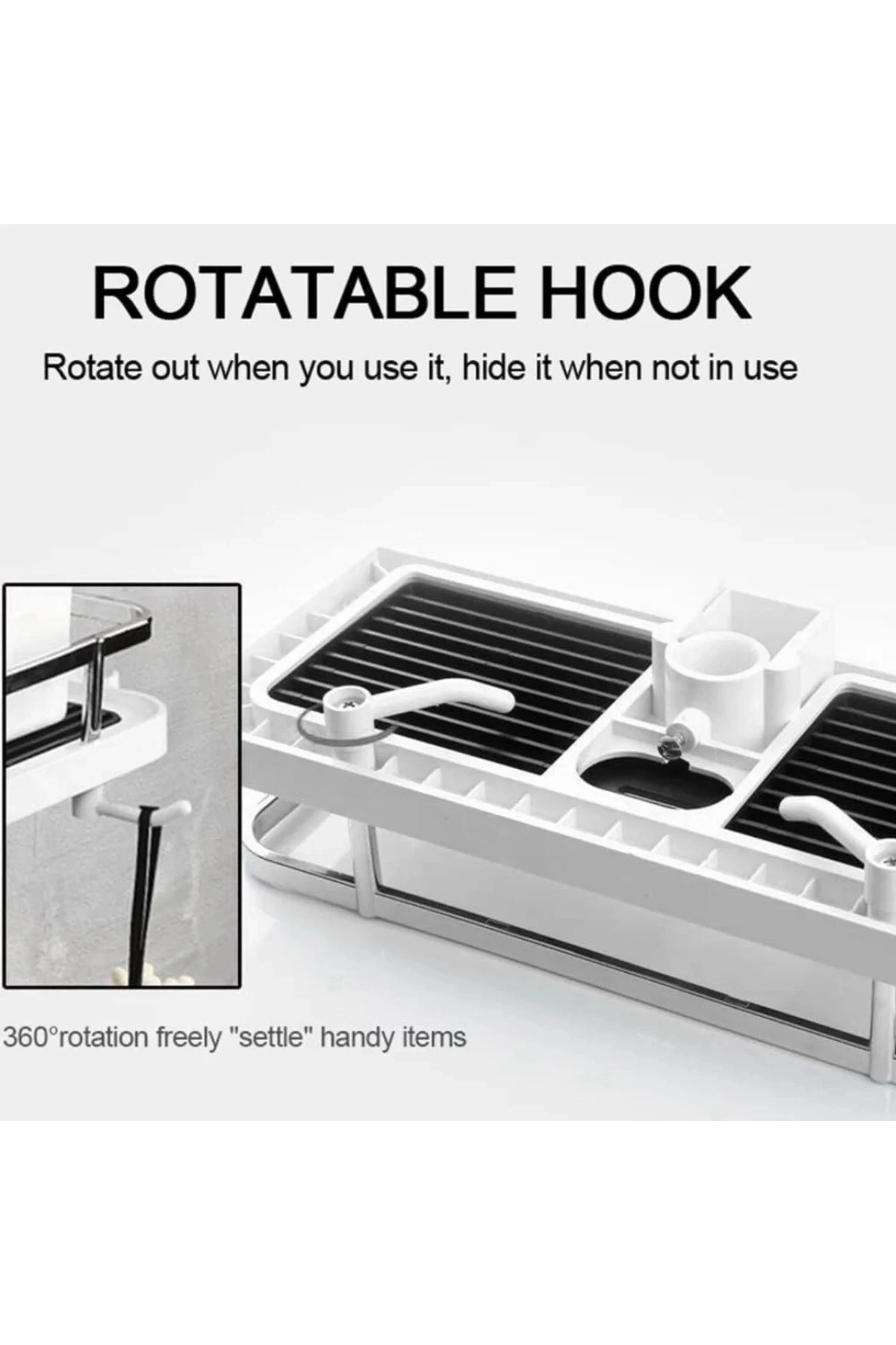 Banyo Rafı Tek Katlı Yapışkanlı Pratik Kurulumsuz Duvar Tipi Şampuan Sabun Organizeri