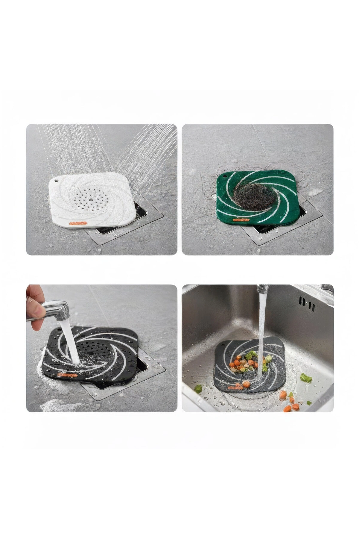 Silikon Kötü Koku Önleyici Banyo Mutfak Lavabo Koku Önleyici Sızdırmaz Pedi Gri Renk Delikli