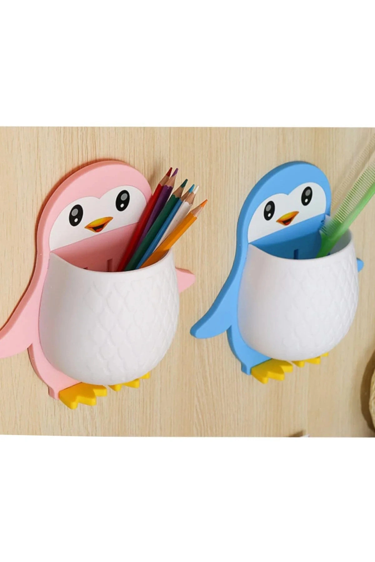 Penguen Şeklinde Organizer Sevimli Tasarımıyla Çok Amaçlı Düzenleyici Kalemlik ve Masa Üstü Organize