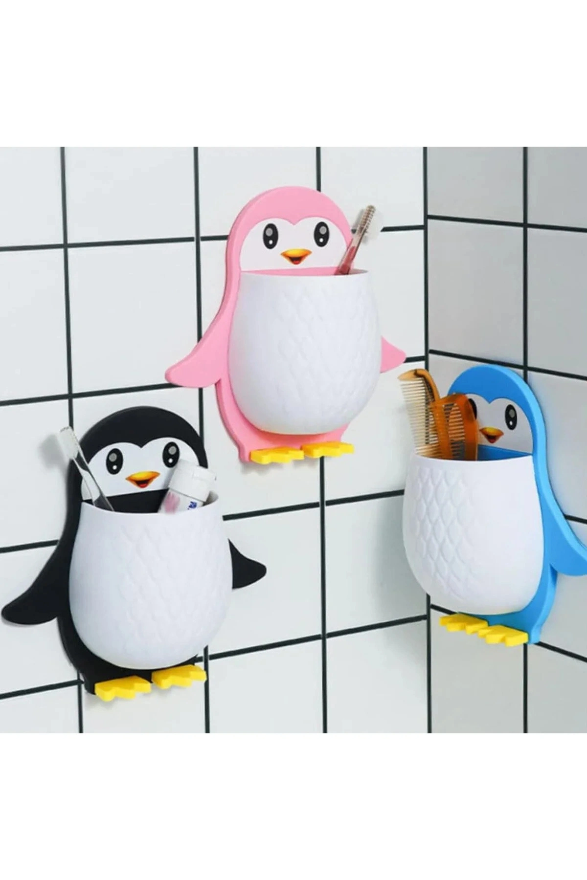 Penguen Şeklinde Organizer Sevimli Tasarımıyla Çok Amaçlı Düzenleyici Kalemlik ve Masa Üstü Organize