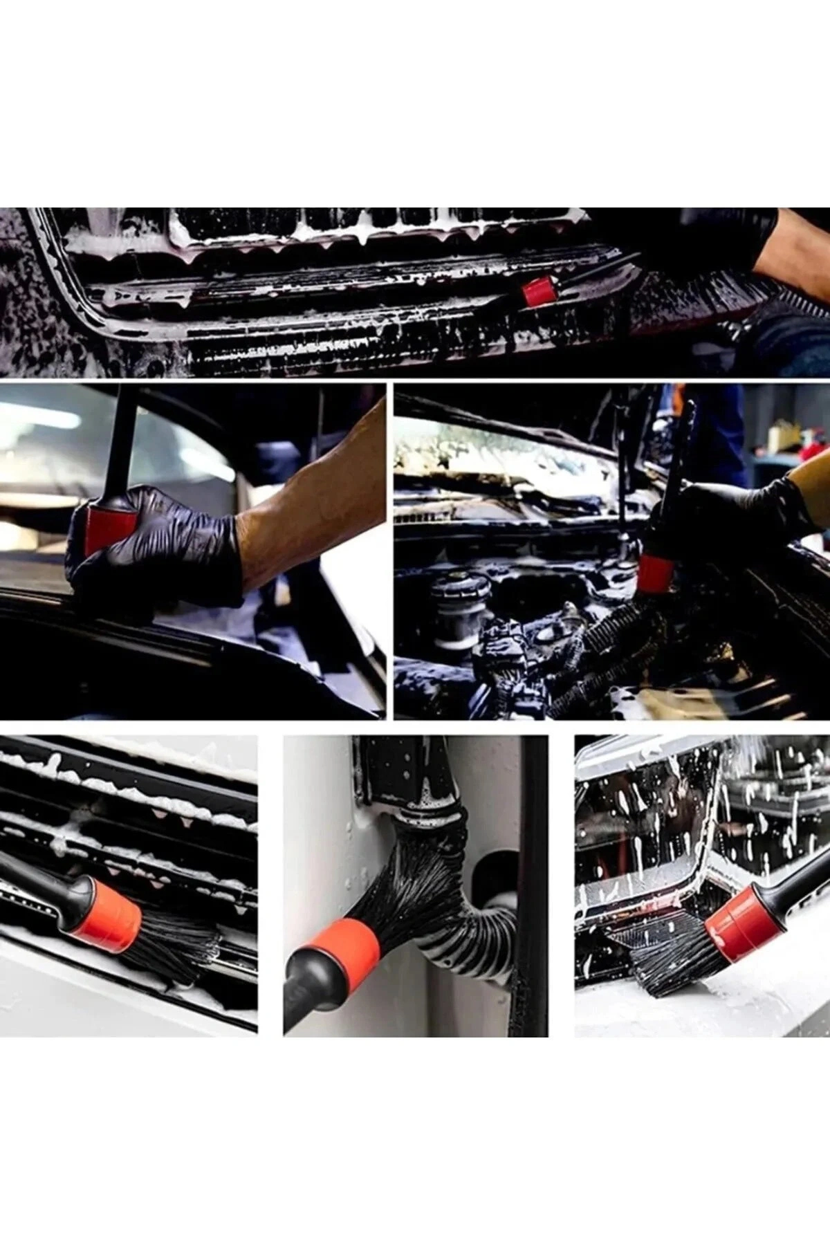 5 Adet Detay Araç Içi Oto Temizleme Fırçası Seti