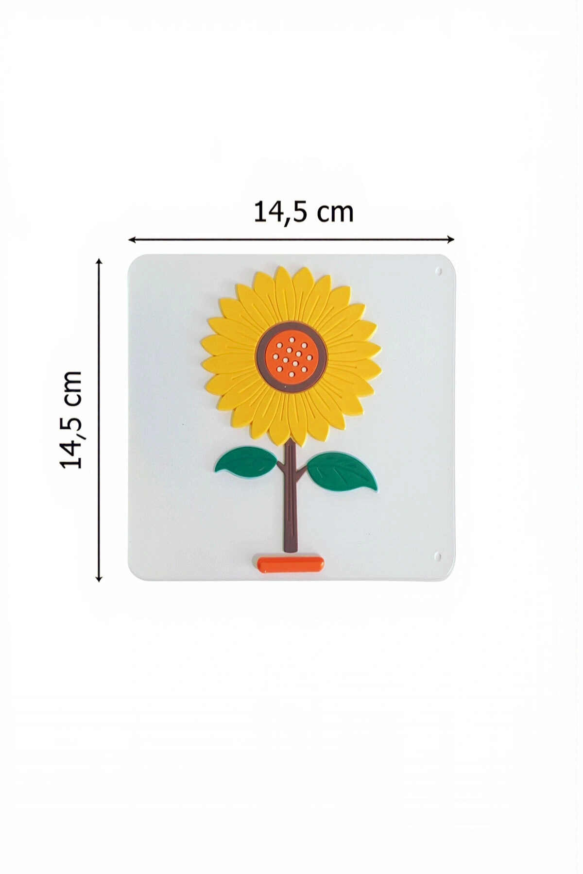 Ayçiçeği Kare Silikon Kötü Koku Önleyici Gider Kapağı – Banyo, Mutfak, Balkon Lavabo Tıpası 14,5x14