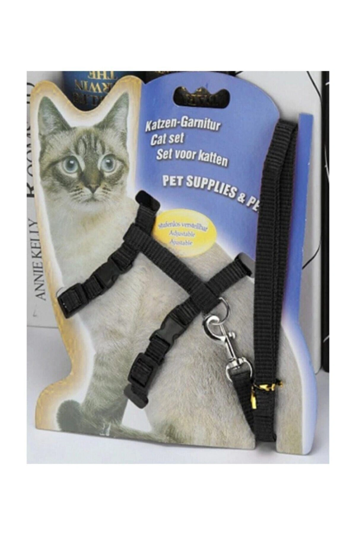 Kedi Göğüs Tasması Ve Gezdirme Seti No: 113 Siyah