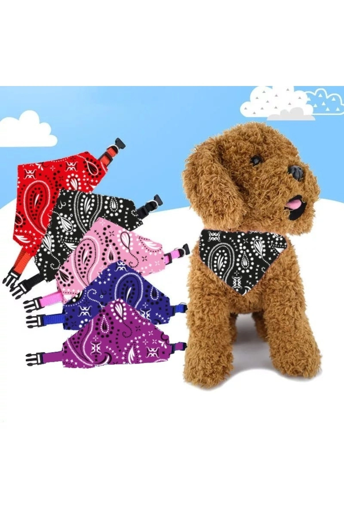 Evcil Hayvan Köpek Boyun Tasması Yakalık Önlük Fular No 330 Siyah