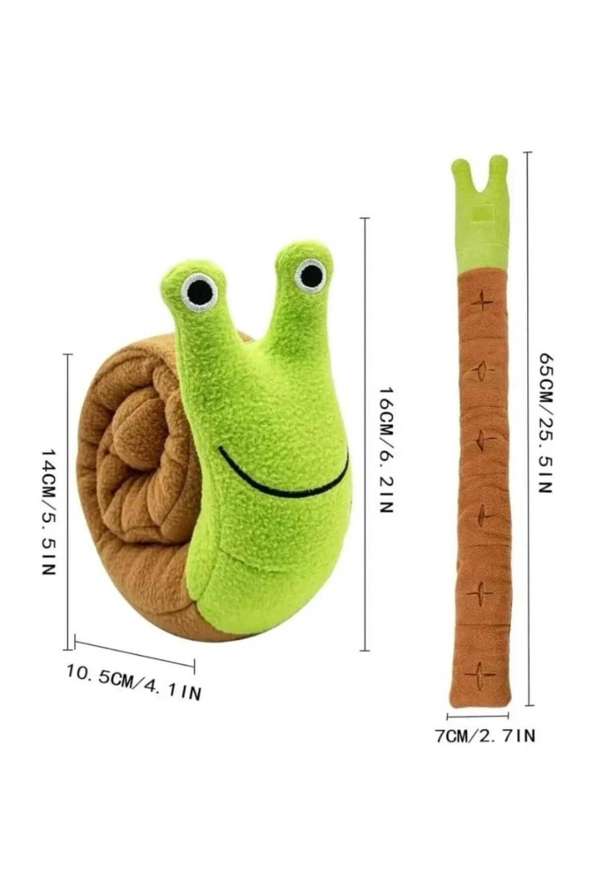 Salyangoz Peluş Köpek Sesli Oyuncağı Ödül Mama Saklama Ve Çiğneme Oyuncağı 1 ADET