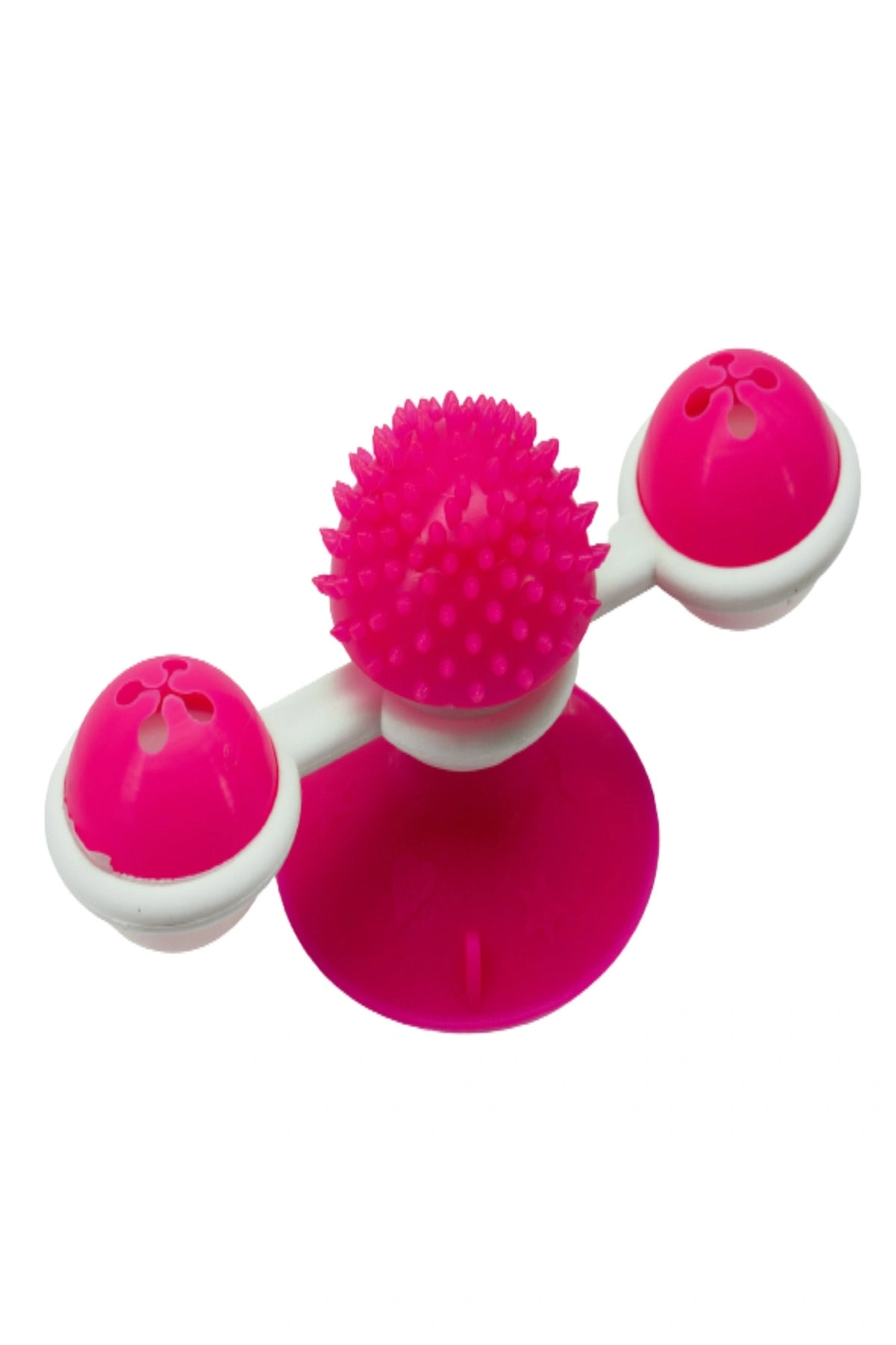 Vantuzlu Döner Ödül Mama Hazneli Kedi Oyuncağı 1 Adet Pembe