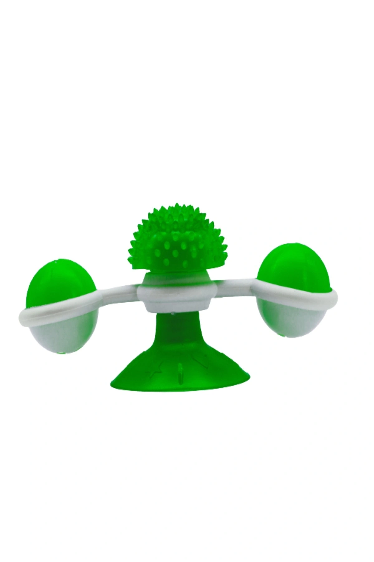 Vantuzlu Döner Ödül Mama Hazneli Kedi Oyuncağı 1 Adet Yeşil
