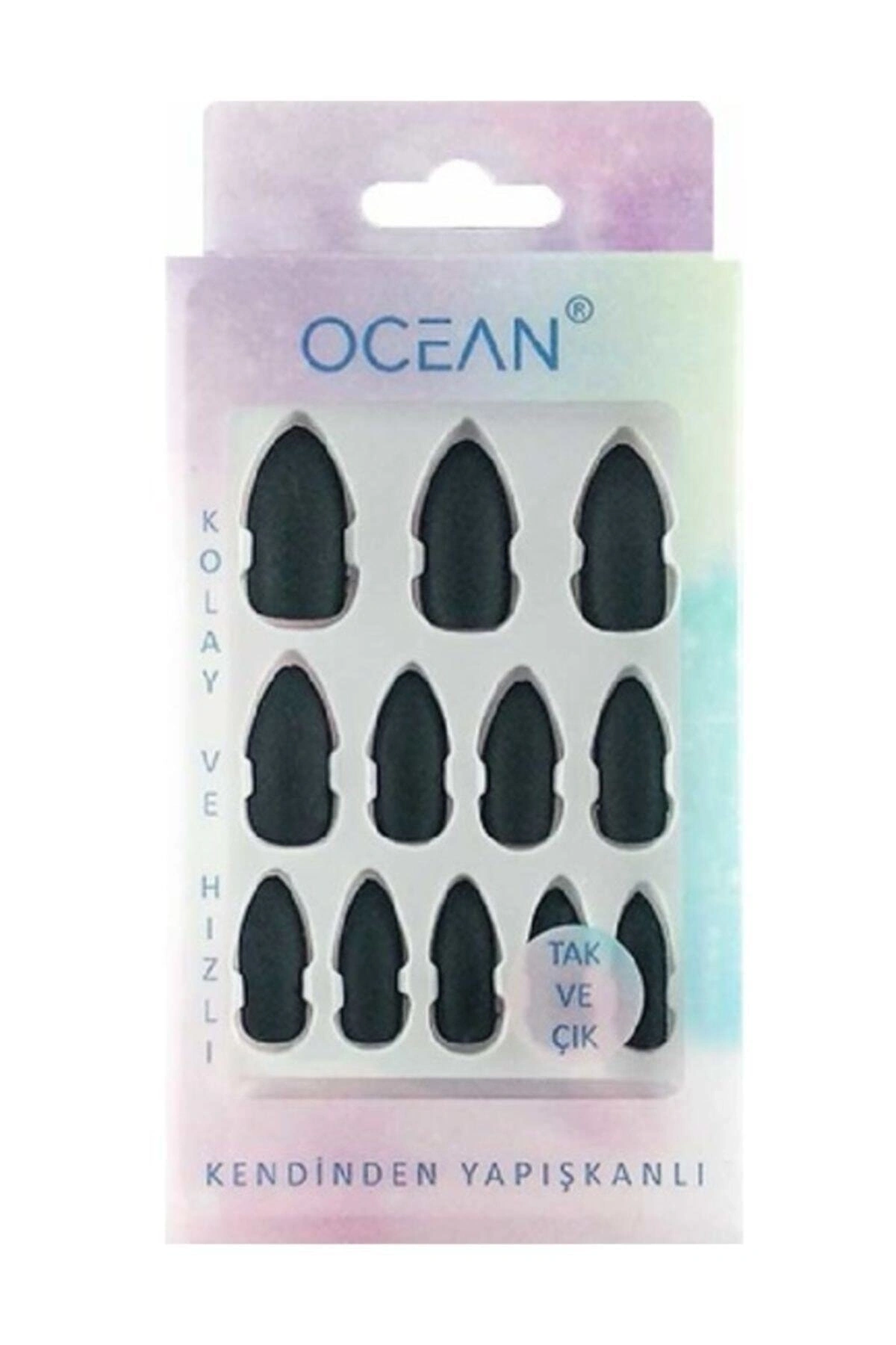 Tak Ve Çık Takma Tırnak - Beyaz Siyah