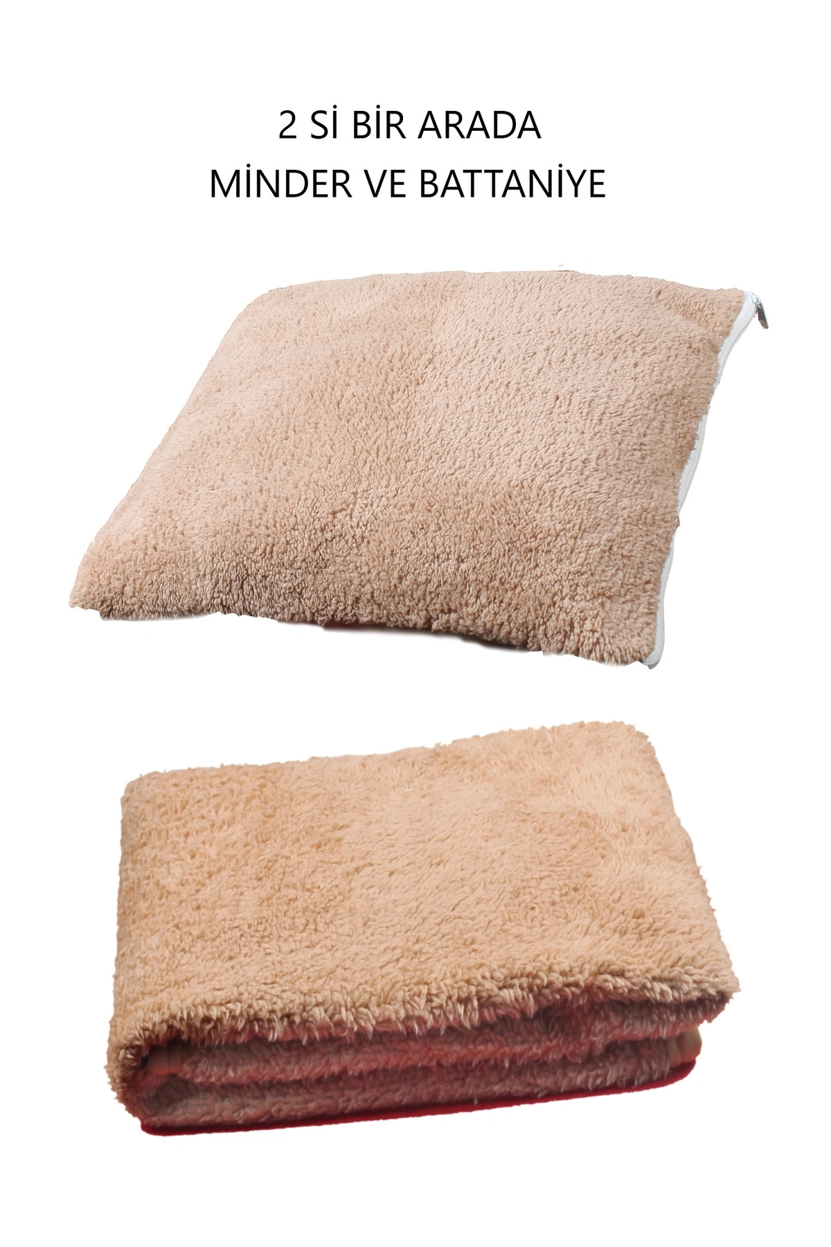 2 Lİ SET BATTANİYE VE MİNDER KEDİ UYKU YATAĞI MİNDERİ GRİ