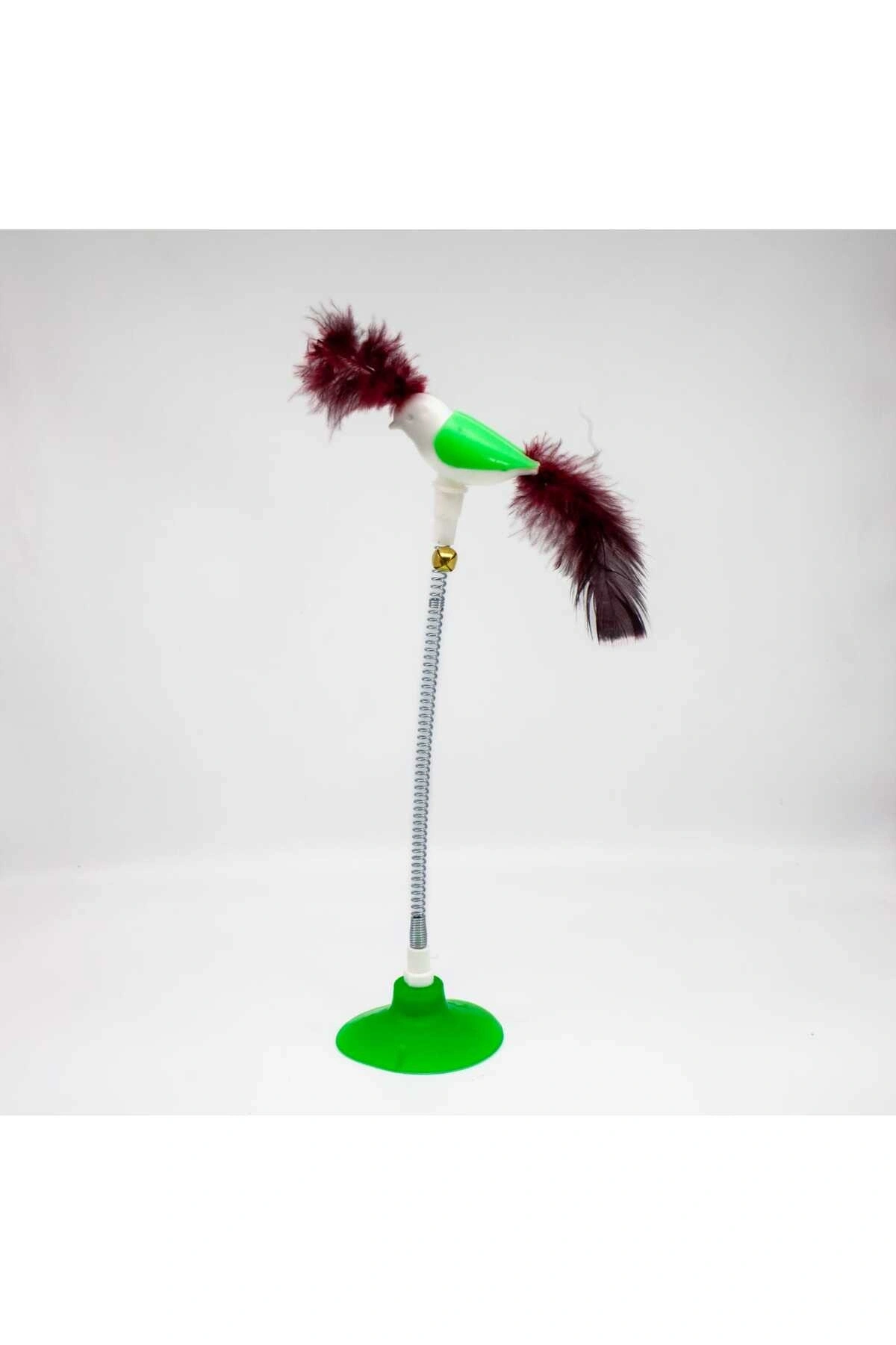 VANTUZLU YAYLI KUŞ KEDİ OYUNCAĞI YEŞİL 1 ADET