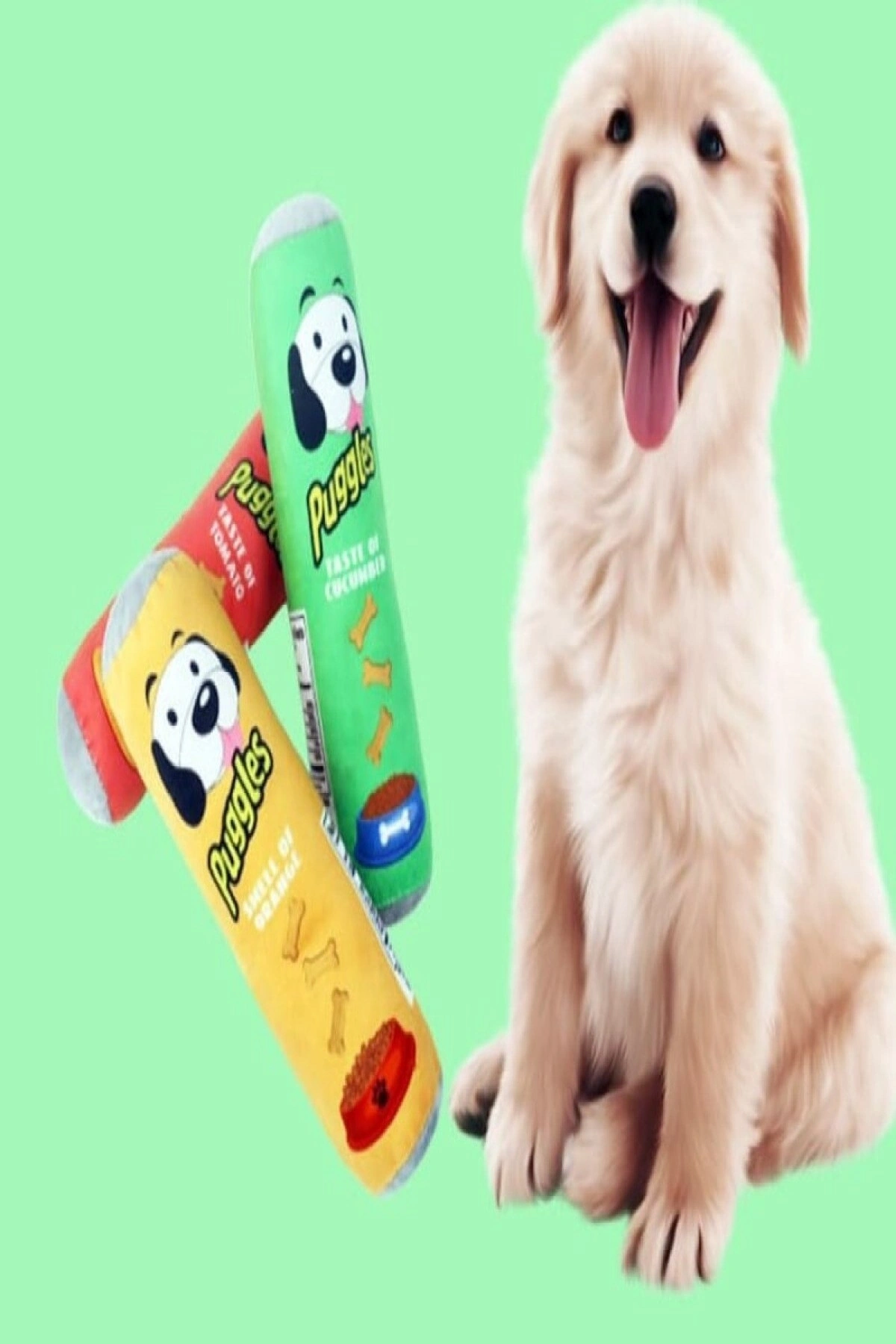 Puggles Dayanıklı Sesli Köpek Oyuncağı Orangge 1 Adet