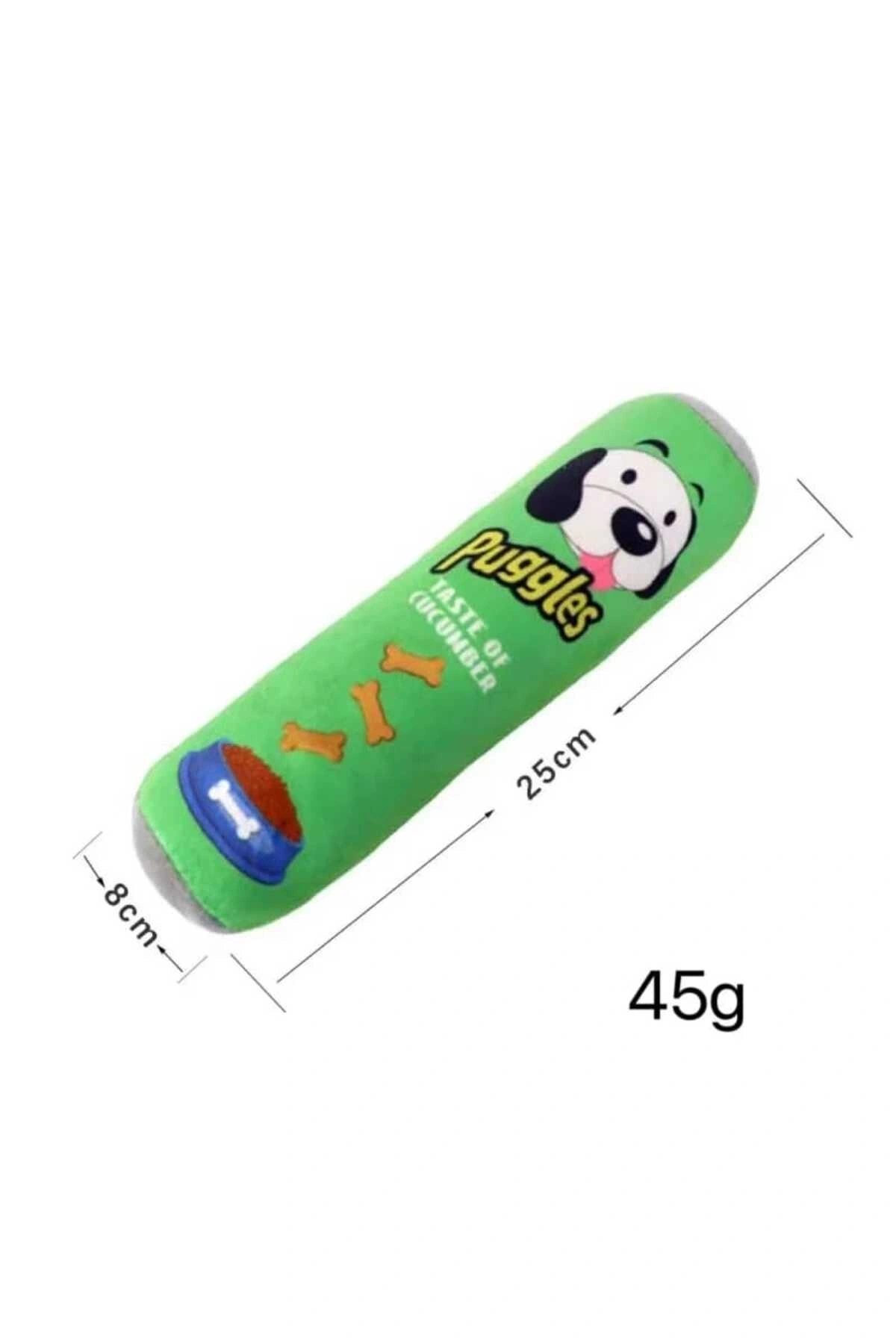 Puggles Dayanıklı Sesli Köpek Oyuncağı Cucumber 1 Adet