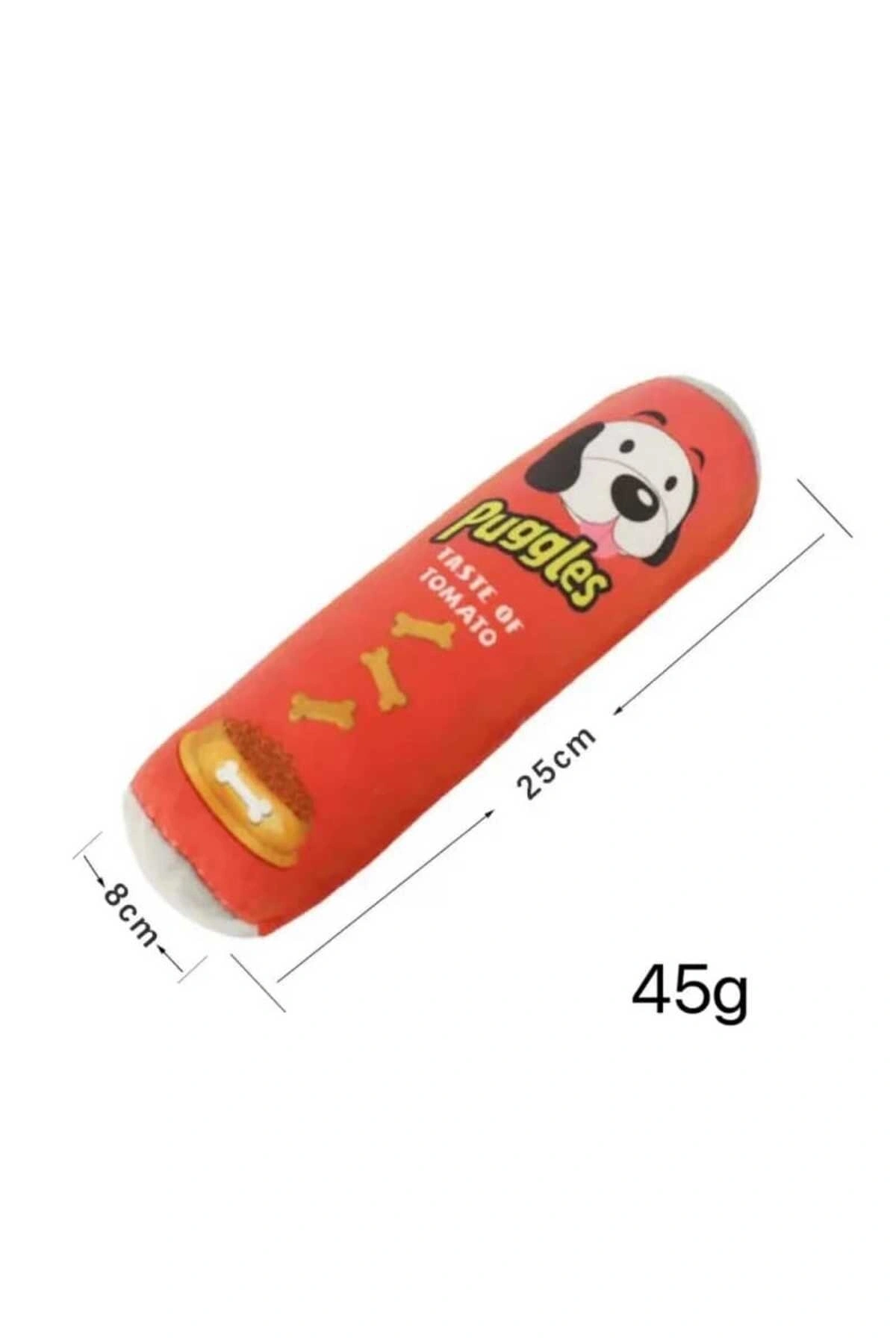 Puggles Dayanıklı Sesli Köpek Oyuncağı Tomato 1 Adet