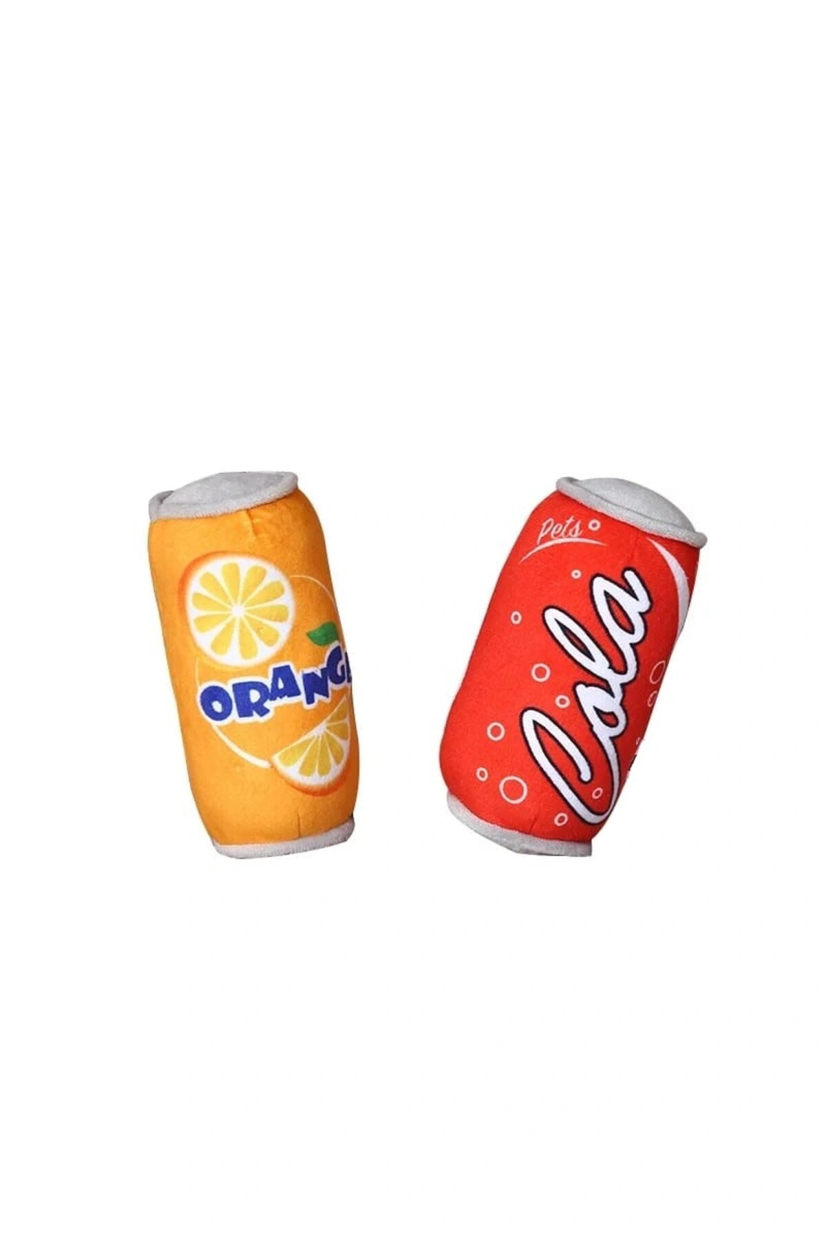 Teneke kola tarzında Dayanıklı Sesli Köpek Oyuncağı Orange 1 Adet