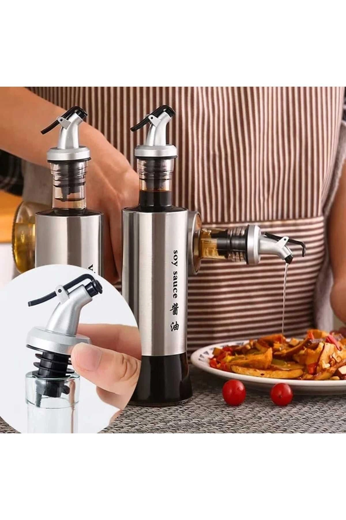 Şişe Başlığı Servis Yağdanlık Aparatı | Yağdanlık Şişe Ucu Servis Aparatı Sosluk Aparatı 1 Adet