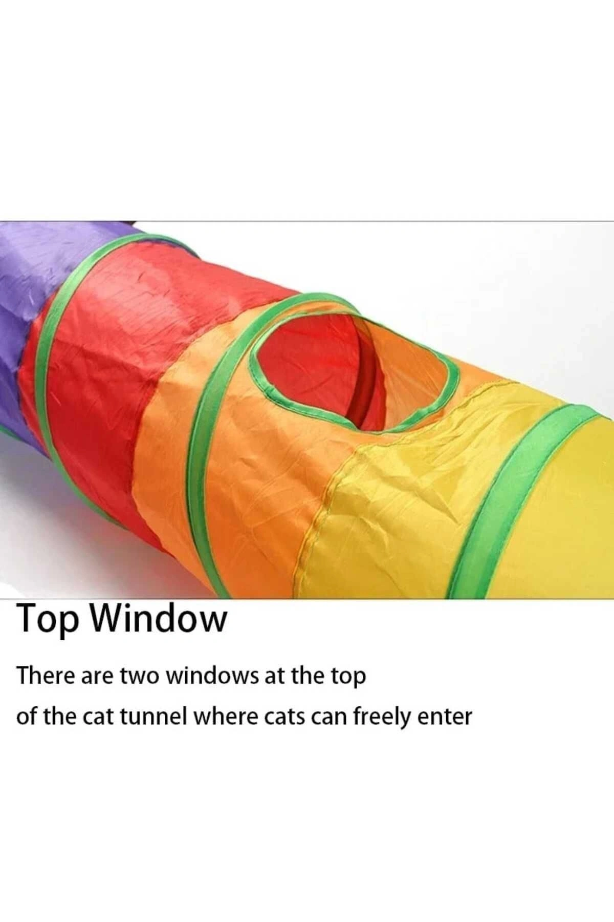 Düz Kedi Tüneli Katlanır Gökkuşağı Uzun Düz Kedi Köpek Oyun Tüneli Evcil Hayvan Oyun Tüneli 1 Adet