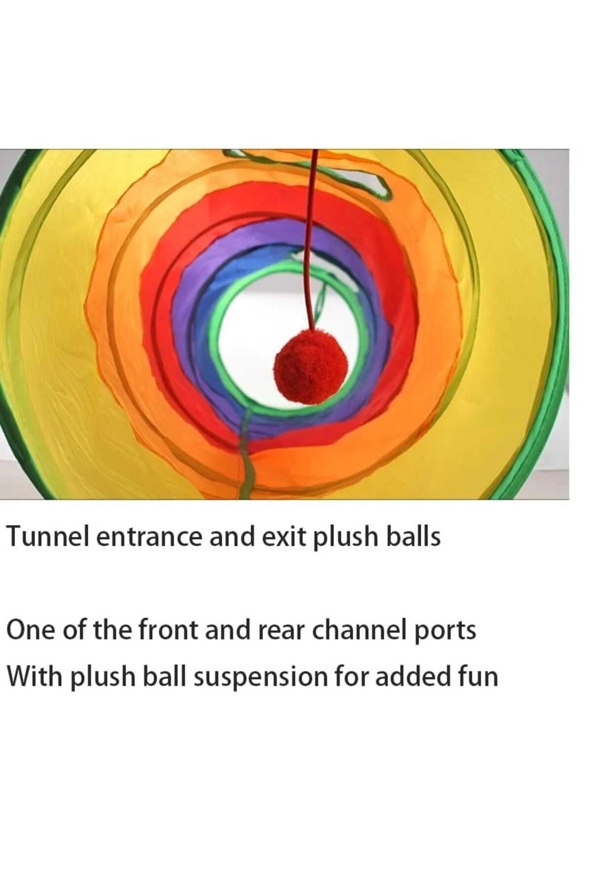 Düz Kedi Tüneli Katlanır Gökkuşağı Uzun Düz Kedi Köpek Oyun Tüneli Evcil Hayvan Oyun Tüneli 1 Adet