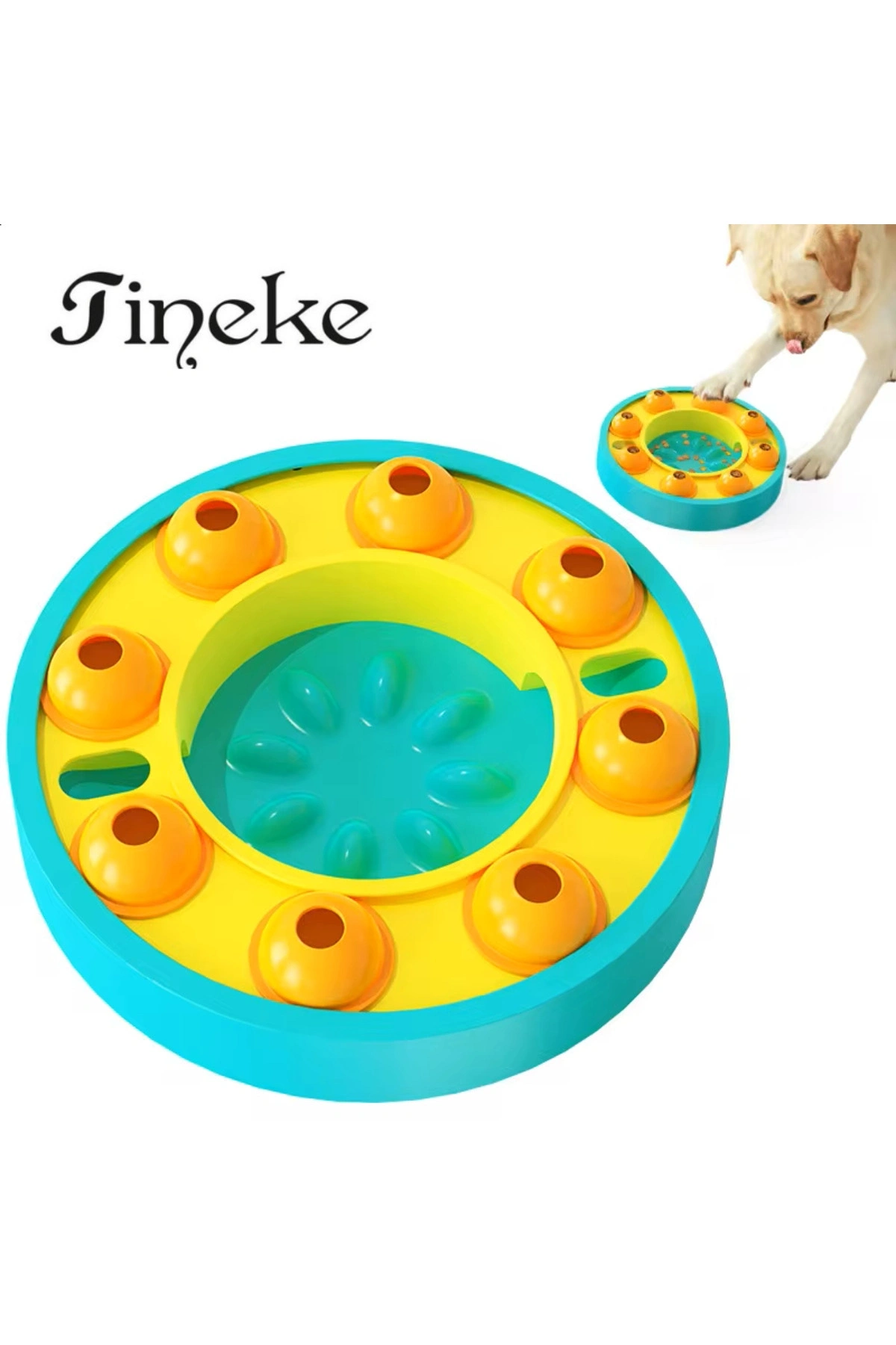 Köpek Ve Kedi Için Zeka Geliştirici Yavaş Besleme Oyuncağı – Eğlenceli Ve Sağlıklı Beslenme Turkuaz