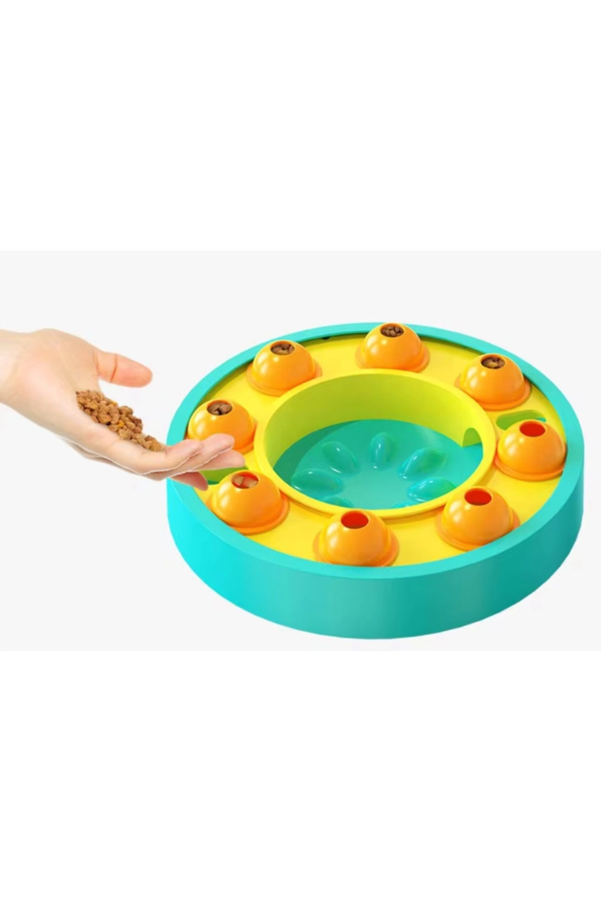 Köpek Ve Kedi Için Zeka Geliştirici Yavaş Besleme Oyuncağı – Eğlenceli Ve Sağlıklı Beslenme Turkuaz