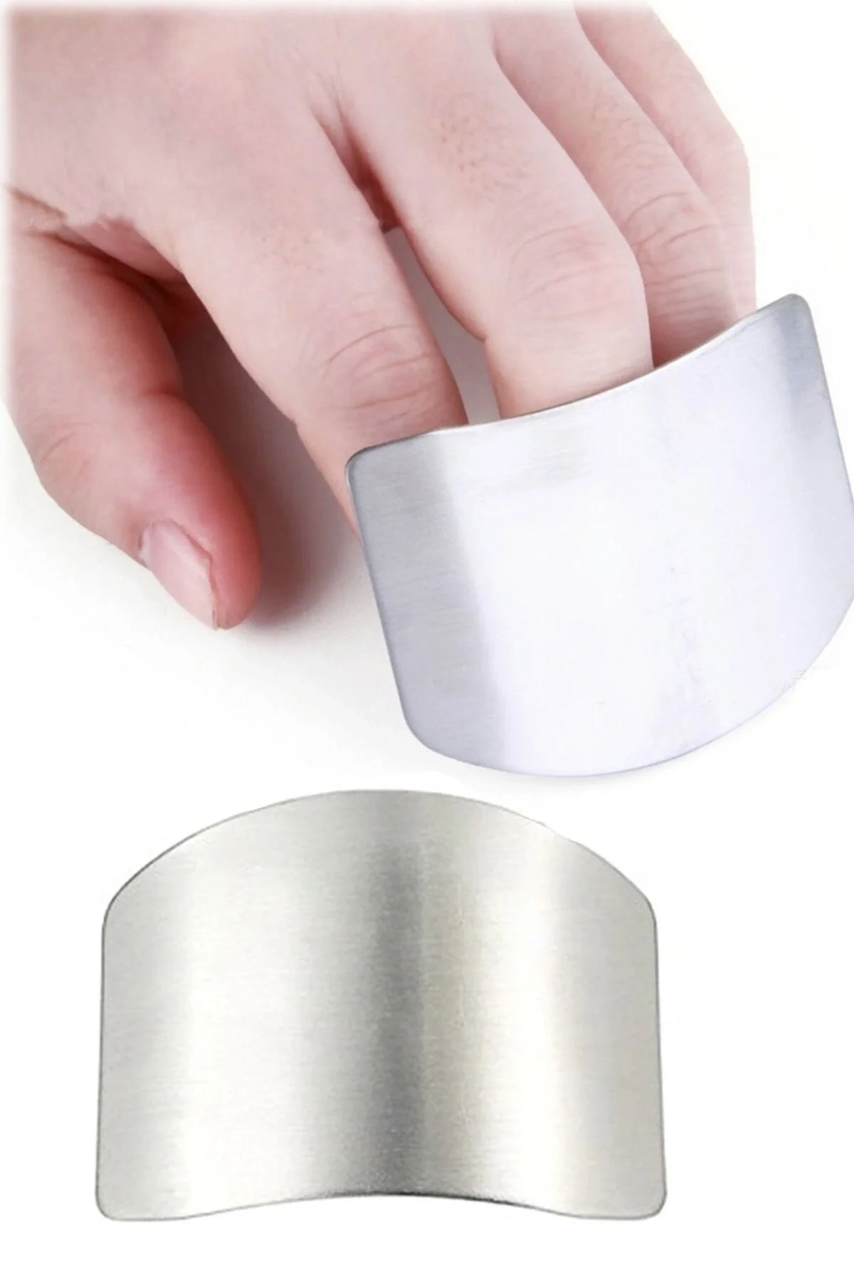 TİNEKE 2li Metal Parmak Koruyucu Hızlı ve Güvenli Kesme Paslanmaz Çelik Koruyucu Aparatı