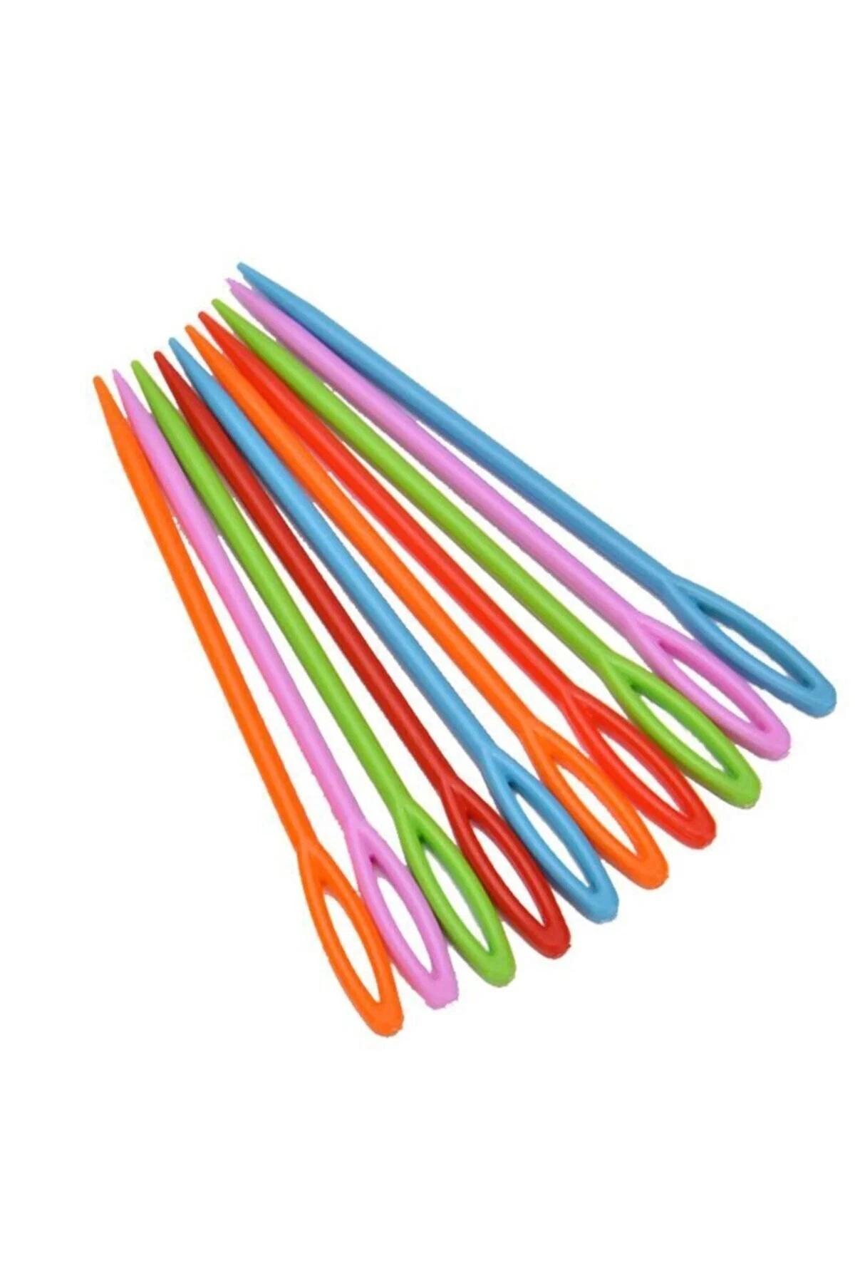 TİNEKE 25 Adet 6 Renk 9 Cm Karışık Plastik Yün Iğnesi, Çocuklar Için Eğitici Iğne