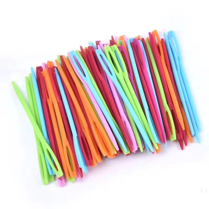 TİNEKE 25 Adet 6 Renk 9 Cm Karışık Plastik Yün Iğnesi, Çocuklar Için Eğitici Iğne