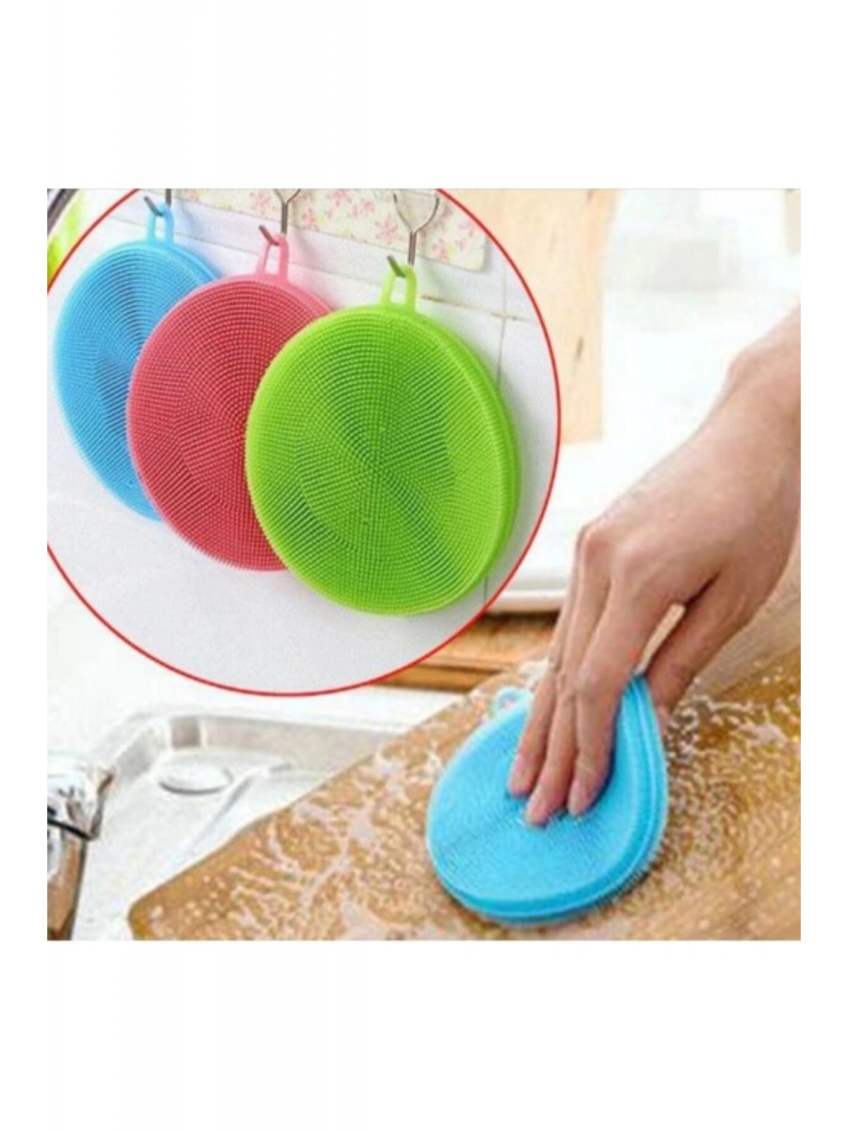 Silikon Bulaşık Yıkama Fırçası Tükenmeyen (2 Adet)