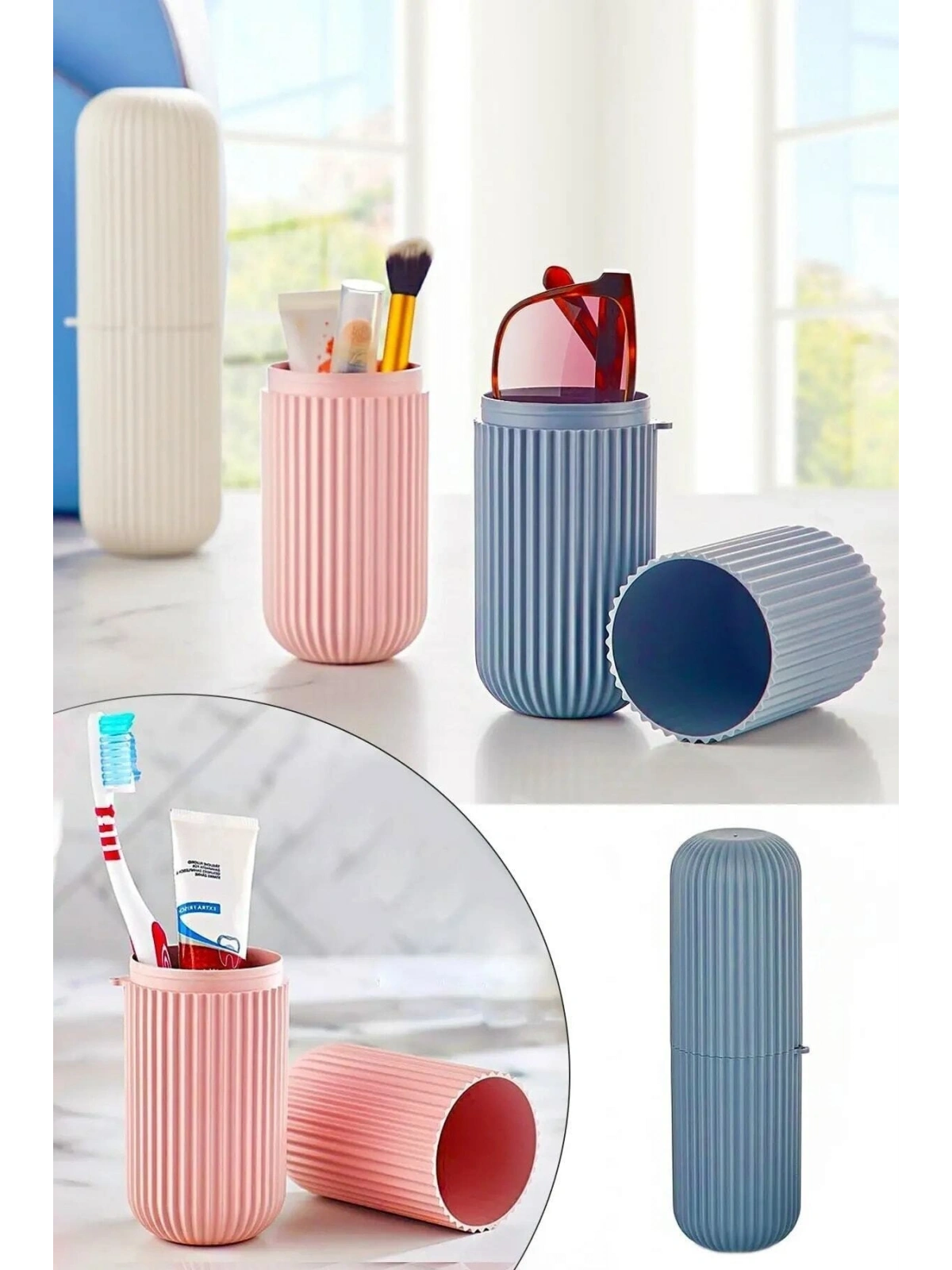 Seyahat Tipi Diş Macunu Ve Fırçası Saklama Kabı