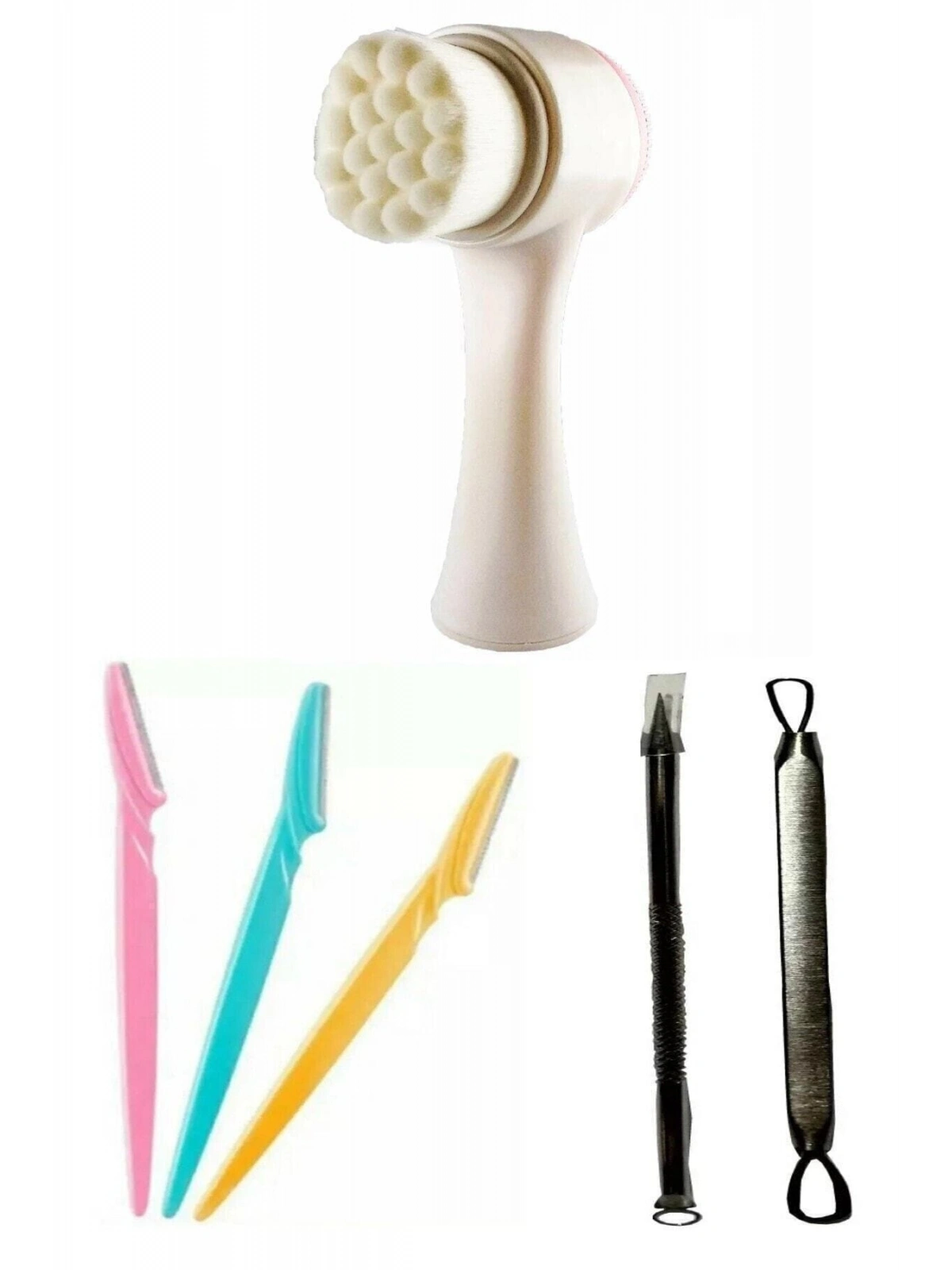 Yüz Temizleme Fırçası _tineke Üçlü Kaş Usturası Ve 2 Li Akne Temizleyici Komedon