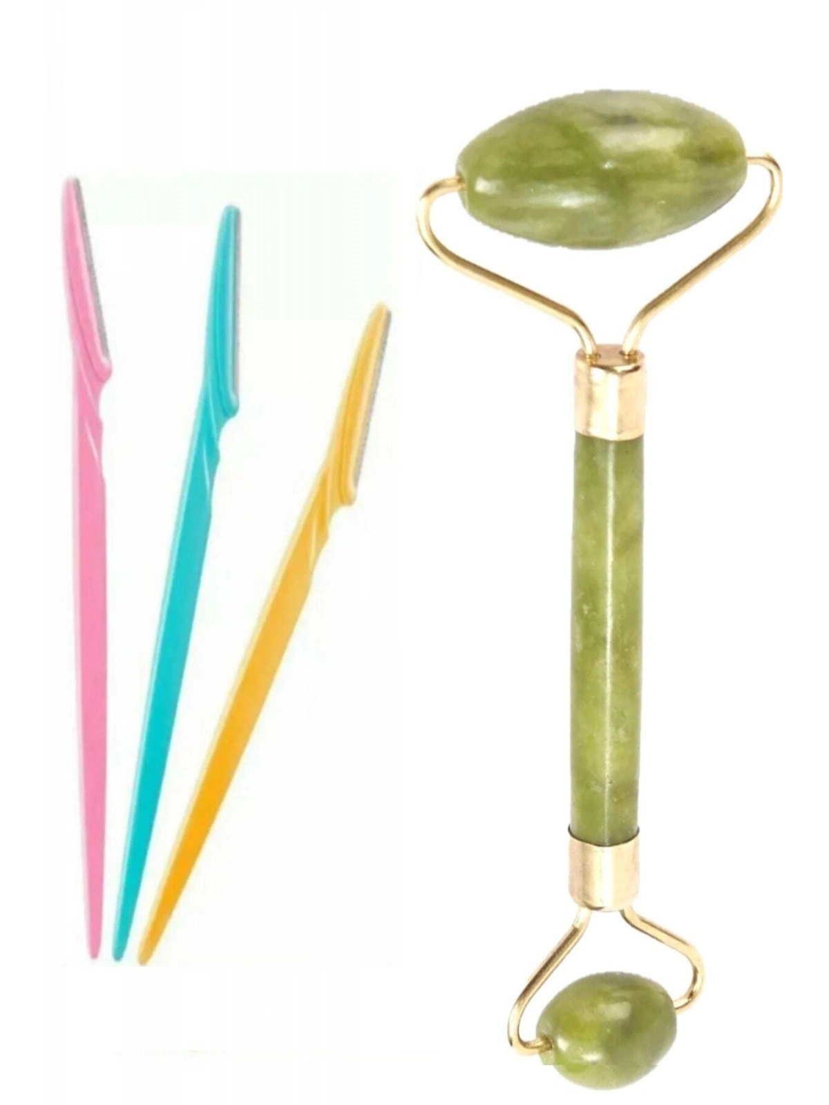 Yeşim Taşi Masaj Aleti 3 Lü Kaş Usturası