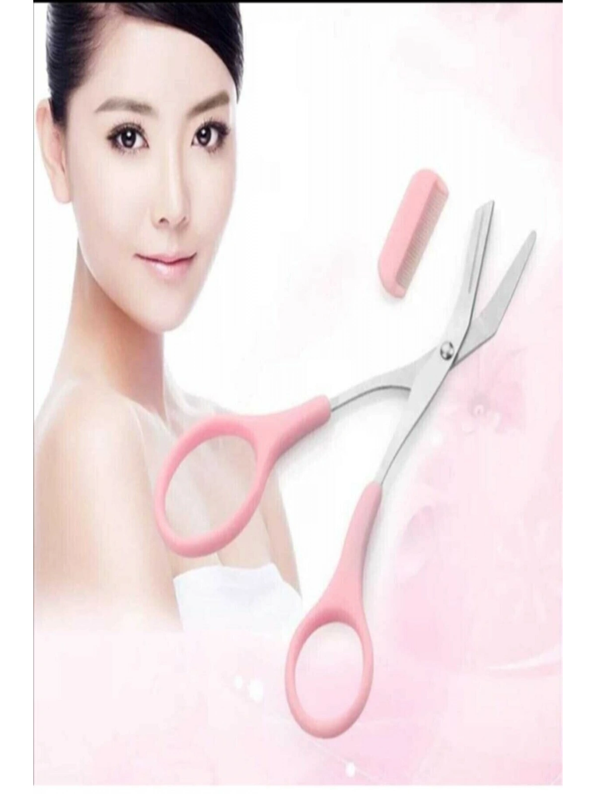 Kaş Makası Düzeltici Makas Kirpik Makas Klipleri Şekillendirme Kaş Kiprik Makası