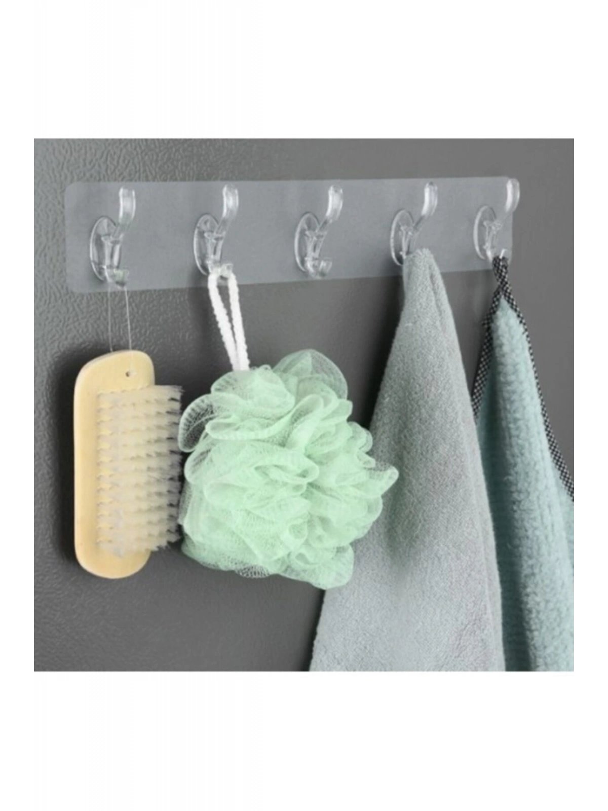 Tek Parça Kendinden Yapışkanlı 5 Kancalı Askı