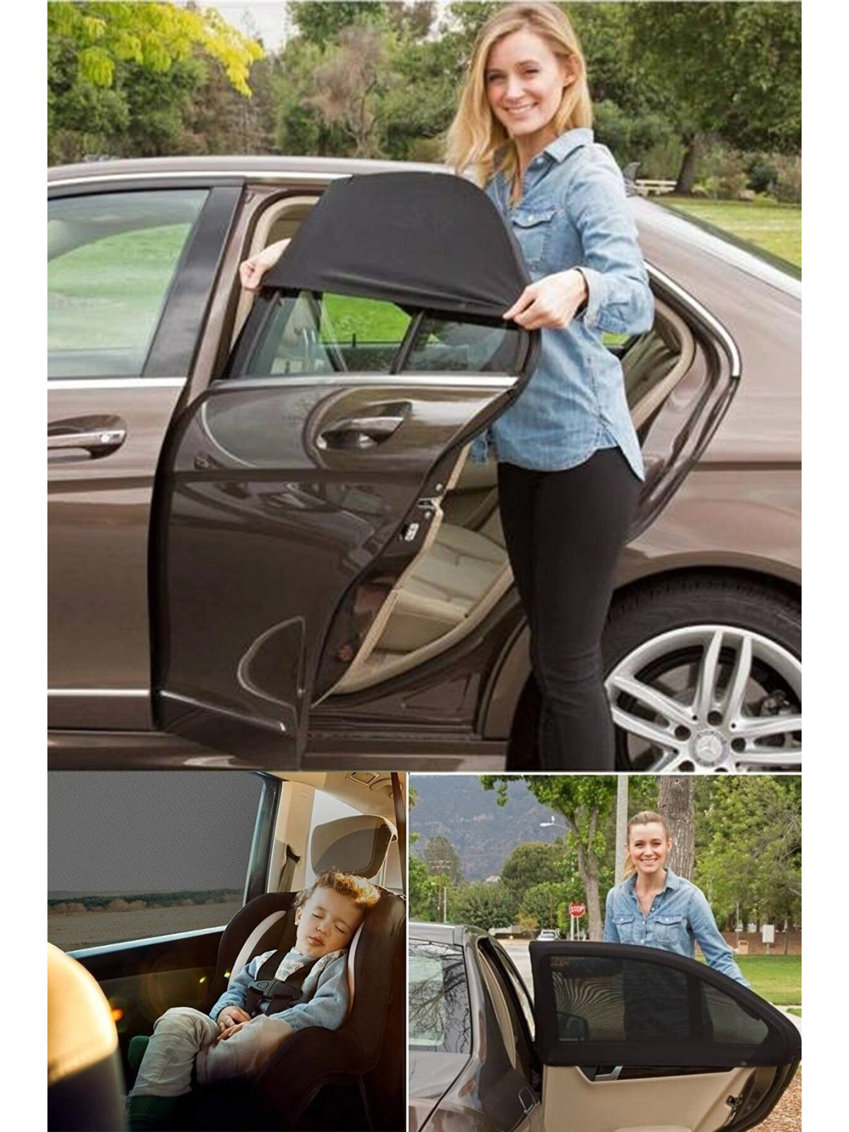 Araba Araç Oto Yan Cam Güneşlik Örtü Perde Kılıf Güneşliği Araba Anne Bebek Emzirme Perdesi 1 Adet