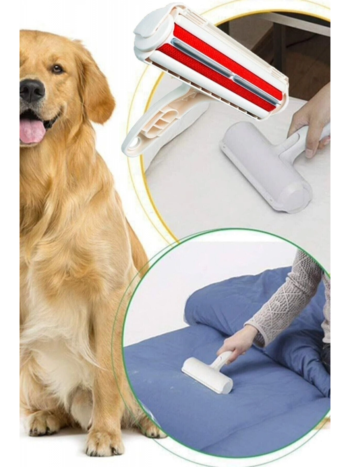 Hazneli Kedi Köpek Tüy Temizleyici Kıl Toz Toplayıcı Gırgır