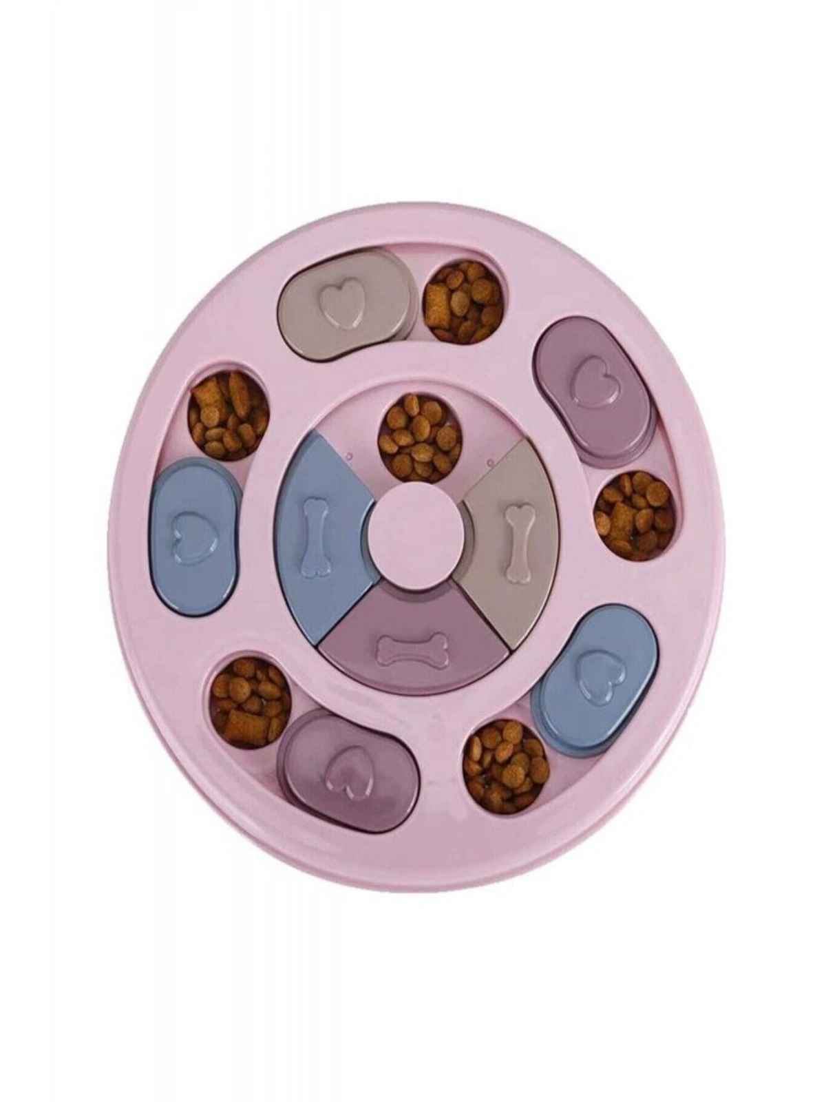 Köpek Oyuncağı Mama Bulmaca Yavaş Besleyici Köpek Gıda Dağıtıcı Yavaş Yeme Pembe