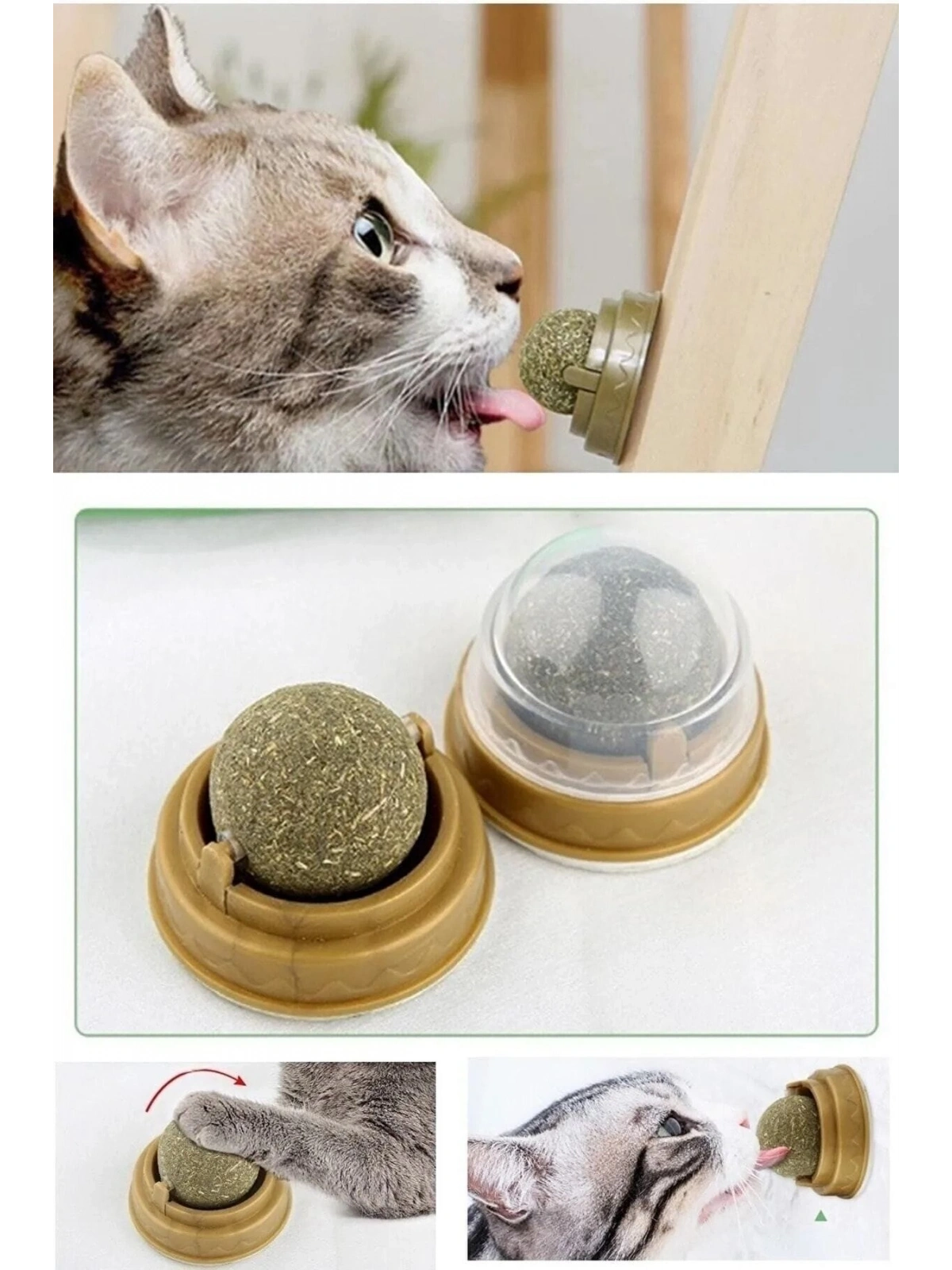 Catnipli Yenilebilir Kedi Nanesi Otu Yalama Oyun Topu Oyuncağı