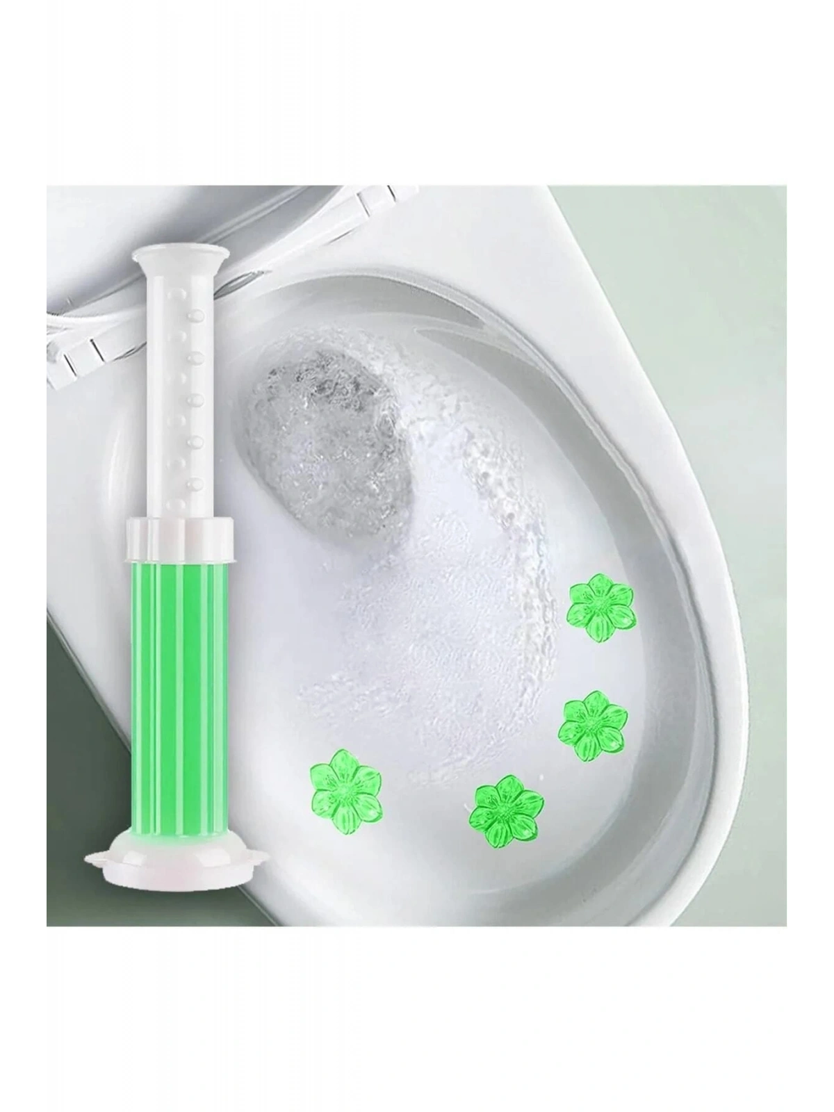 Wc Tuvalet Temizleme Jeli Klozet Jel Blok Koku Giderici Desenli Klozet Jeli Yeşil 1 Adet