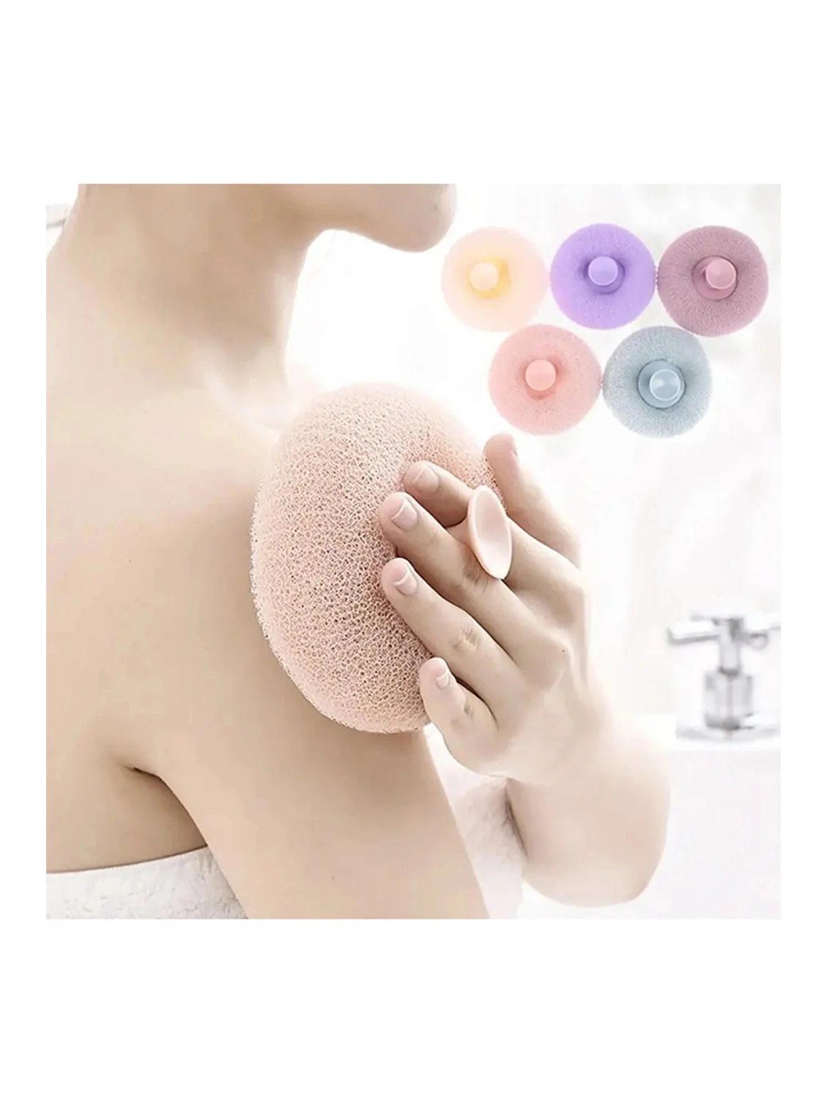 Vantuzlu Banyo Lifi Süngeri Doğal Lif Kabağı Zenginleştirilmiş Kişisel Bakım Temizlik Lifi 1 ADET