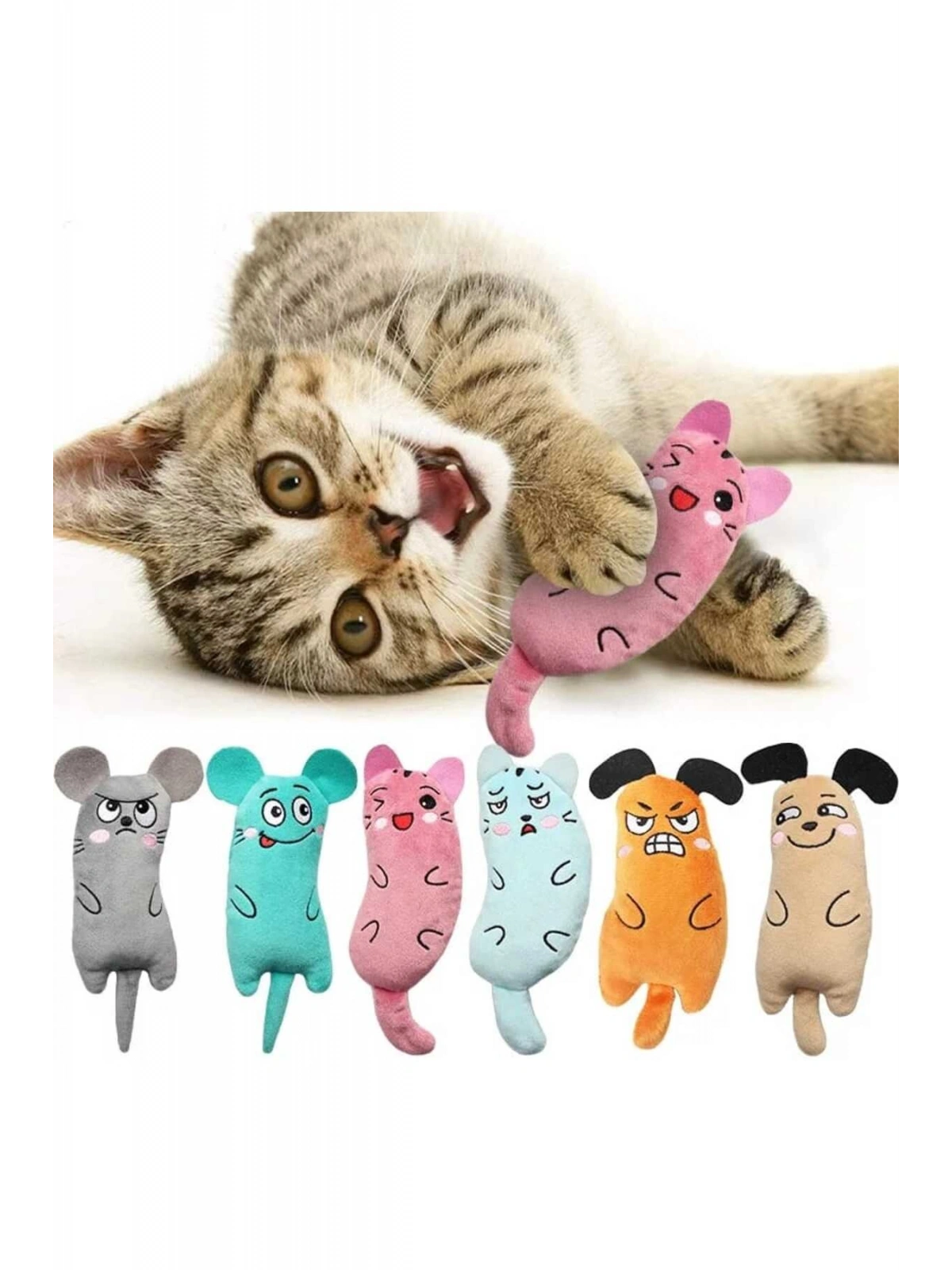 Peluş Kedi Oyuncağı Kedi Otlu Catnipli 6 ÇEŞİT