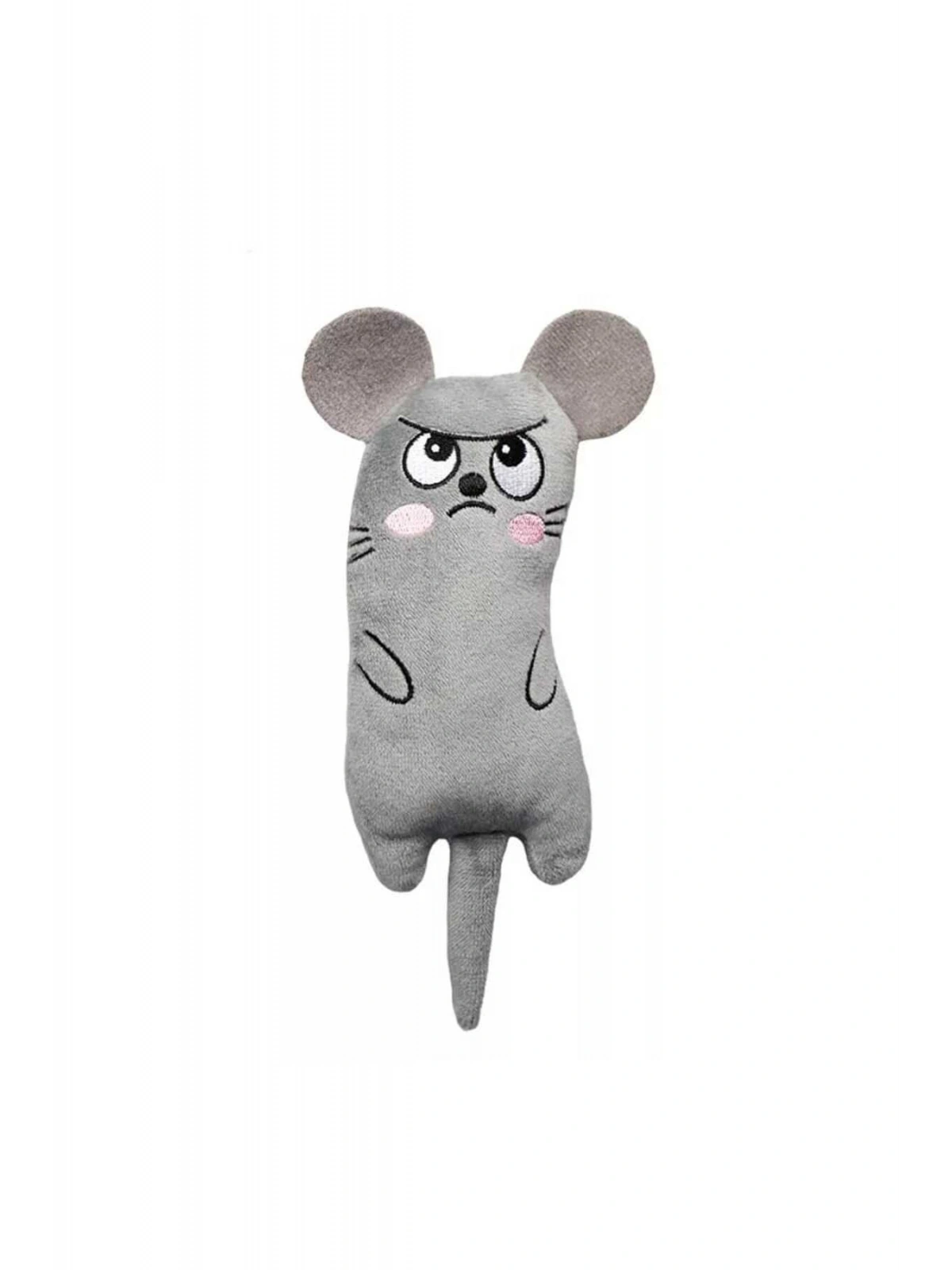 Peluş Kedi Oyuncağı Kedi Otlu Catnipli GRİ 1 Adet