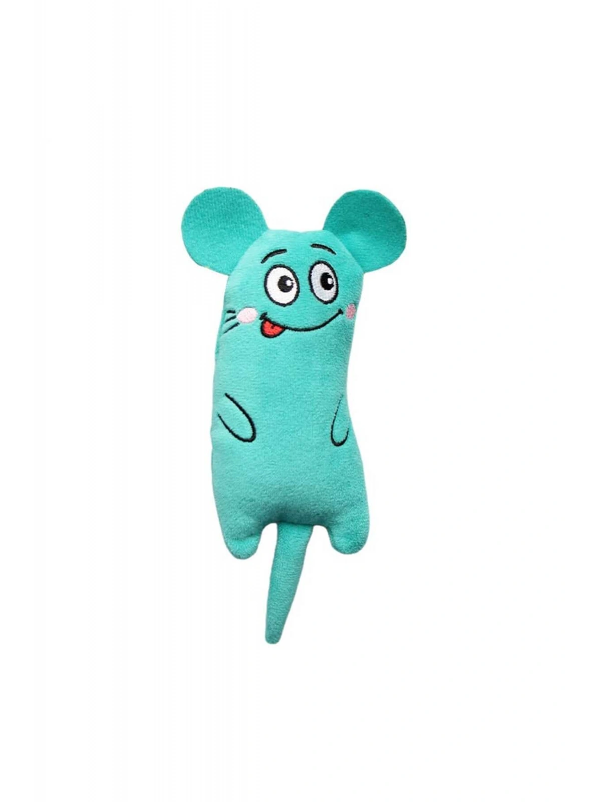 Peluş Kedi Oyuncağı Kedi Otlu Catnipli TURKUAZ YEŞİLİ 1 Adet