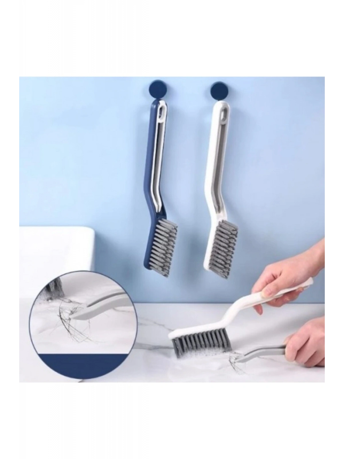 Çok Fonksiyonlu Derz Zemin Fayans Banyo Mutfak Oluk Temizleme Fırçası Çöp Cımbızlı Temizleme Fırçası