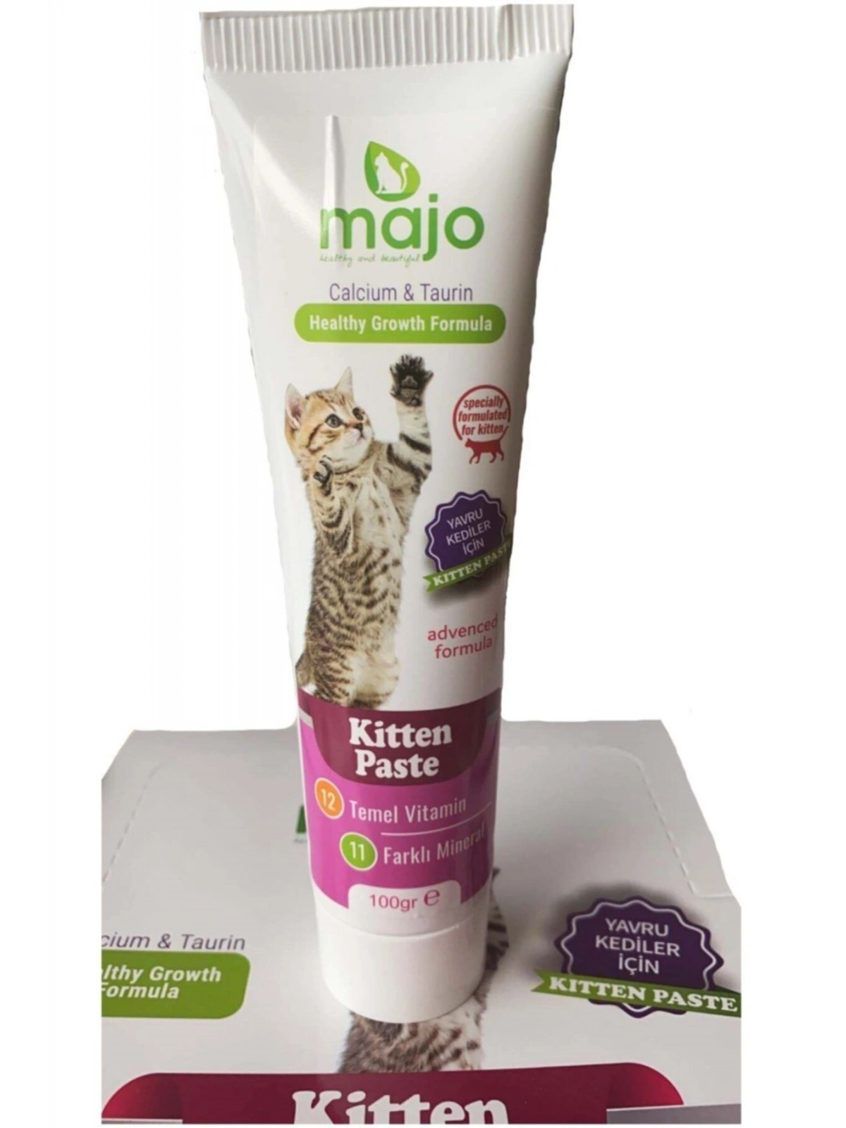 Yavru Kediler İçin Malt Macunu 100gr taurin Kalsiyum   Pembe